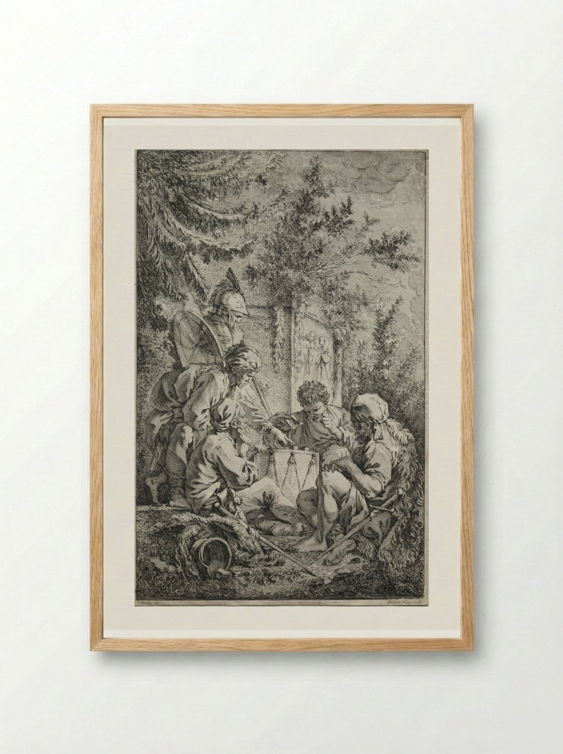 The First Guard - Gabriel Huquier - Framed Print Wood
