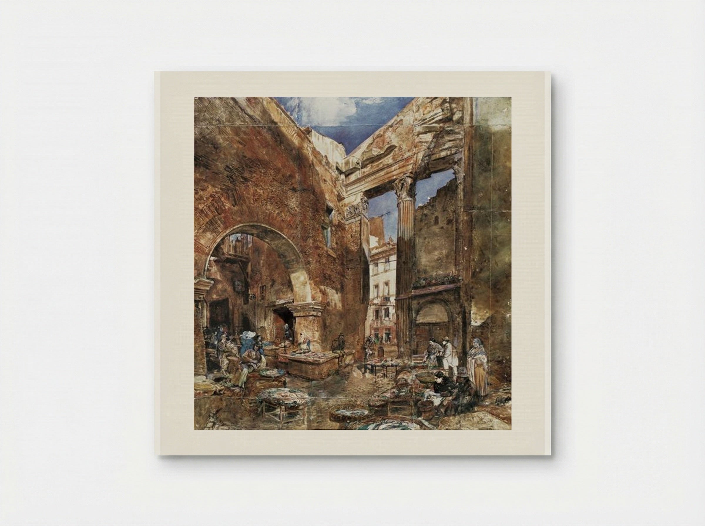 The Fish Market in Rome - Rudolf von Alt - Poster