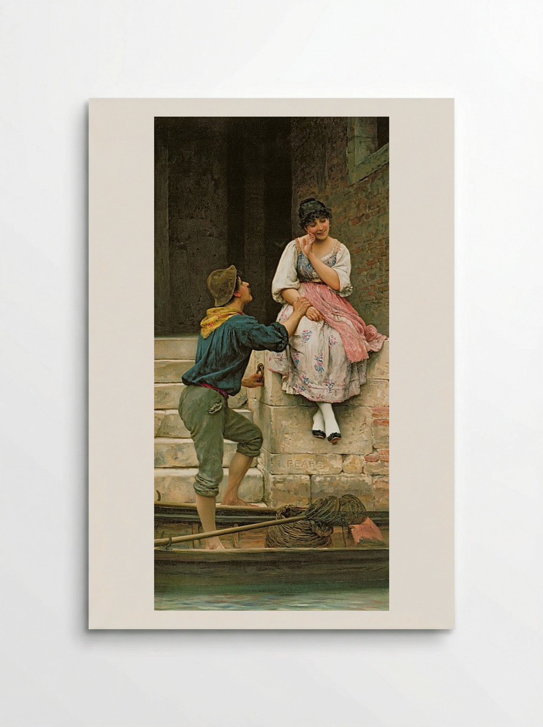 The Fisherman's Wooing - Eugene de Blaas - Poster