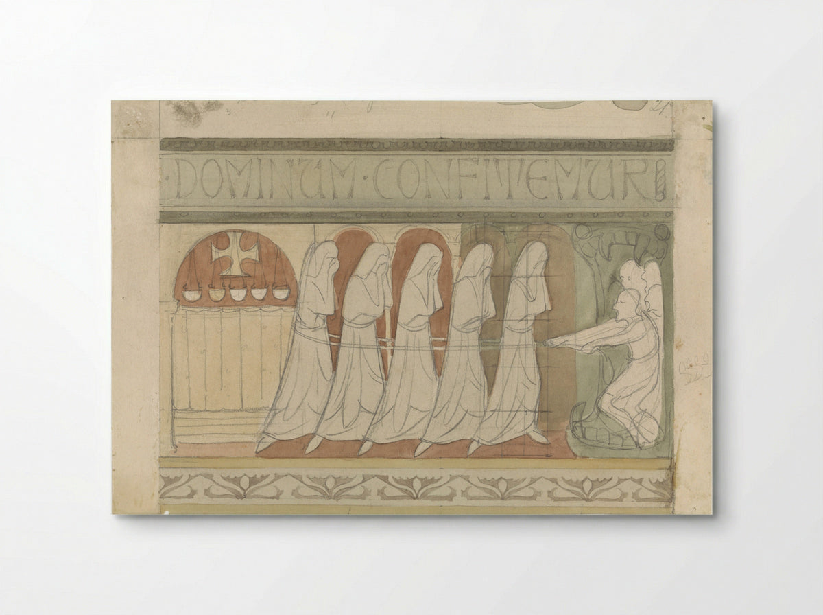 The Five Foolish Virgins Dragged to Hell by the Devil - Antoon Derkinderen - Poster