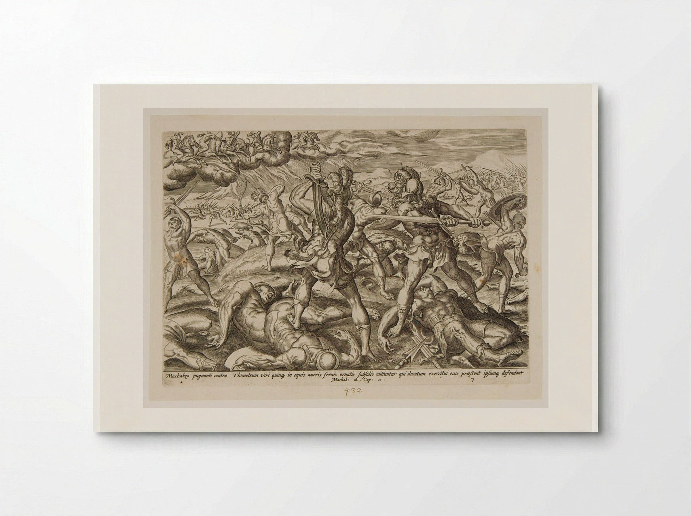 The Five Heavenly Warriors in the War against Timotheus - Johannes Wierix - Poster