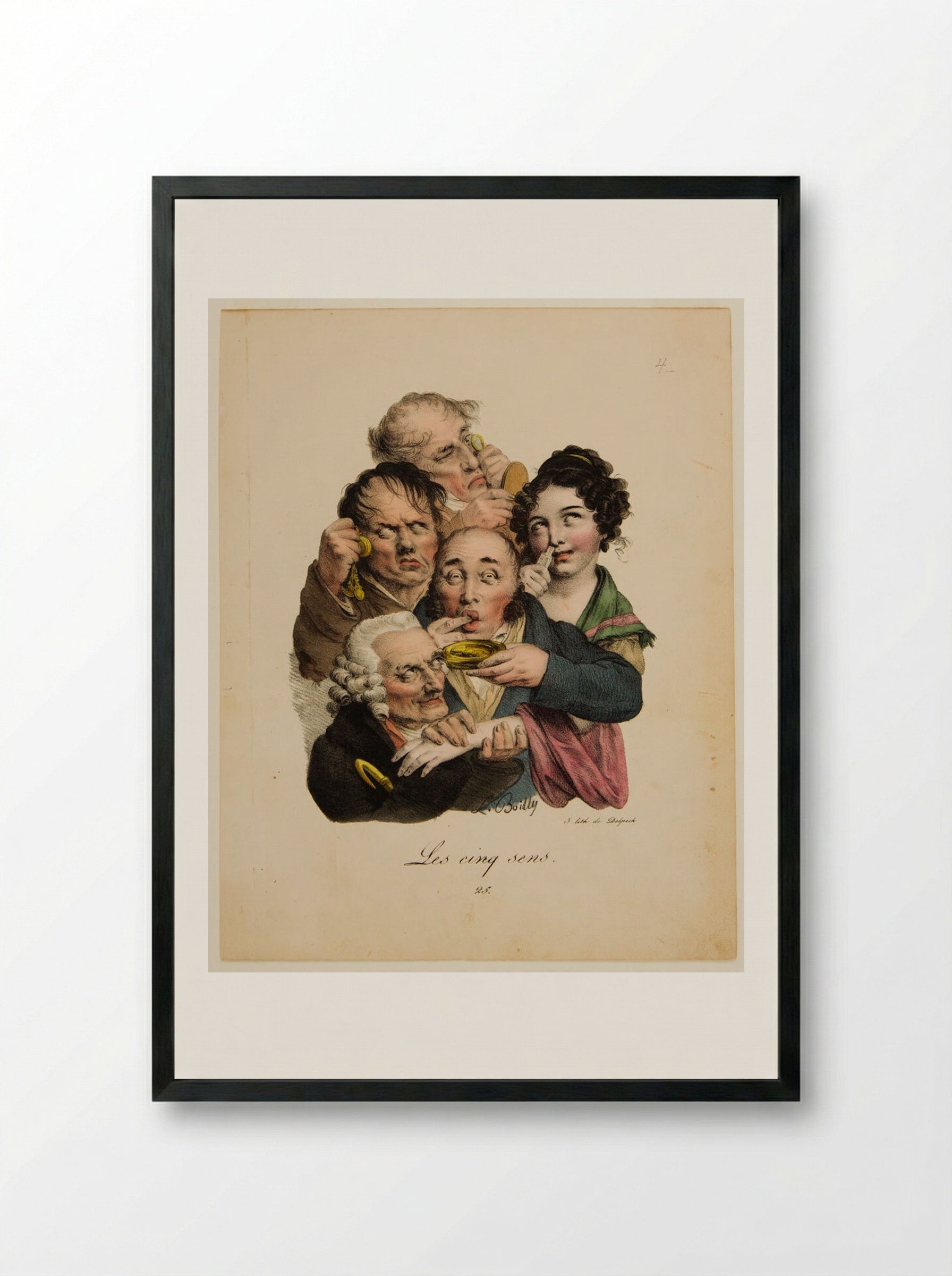 The Five Senses - Louis-Léopold Boilly - Framed Print Black