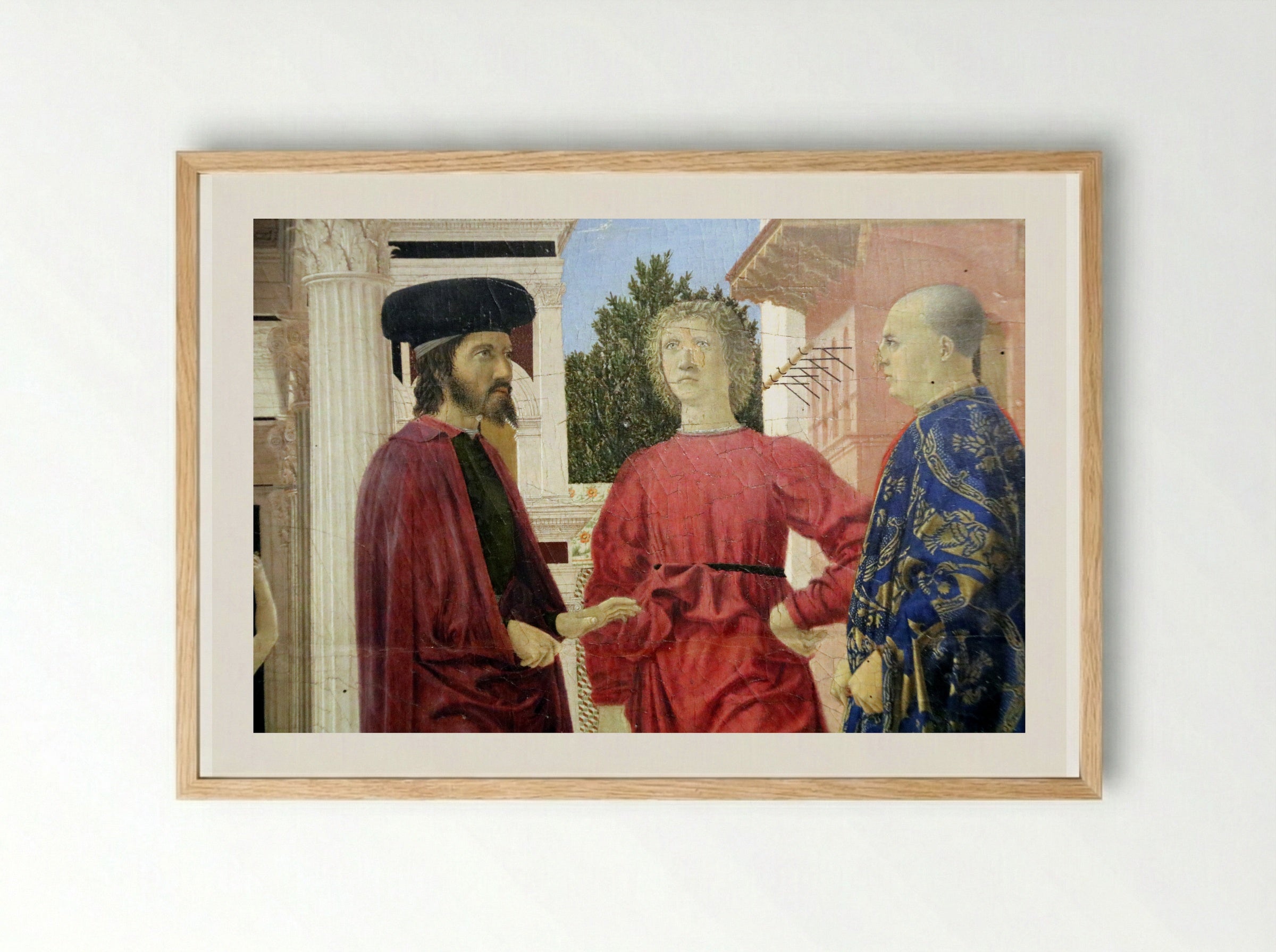 The Flagellation of Christ - Piero della Francesca - Framed Print Wood