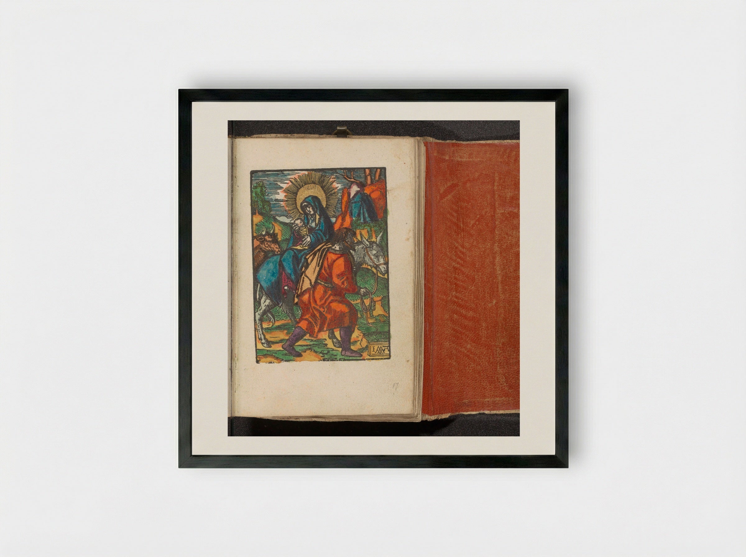The Flight into Egypt - Doen Pietersz. - Framed Print Black