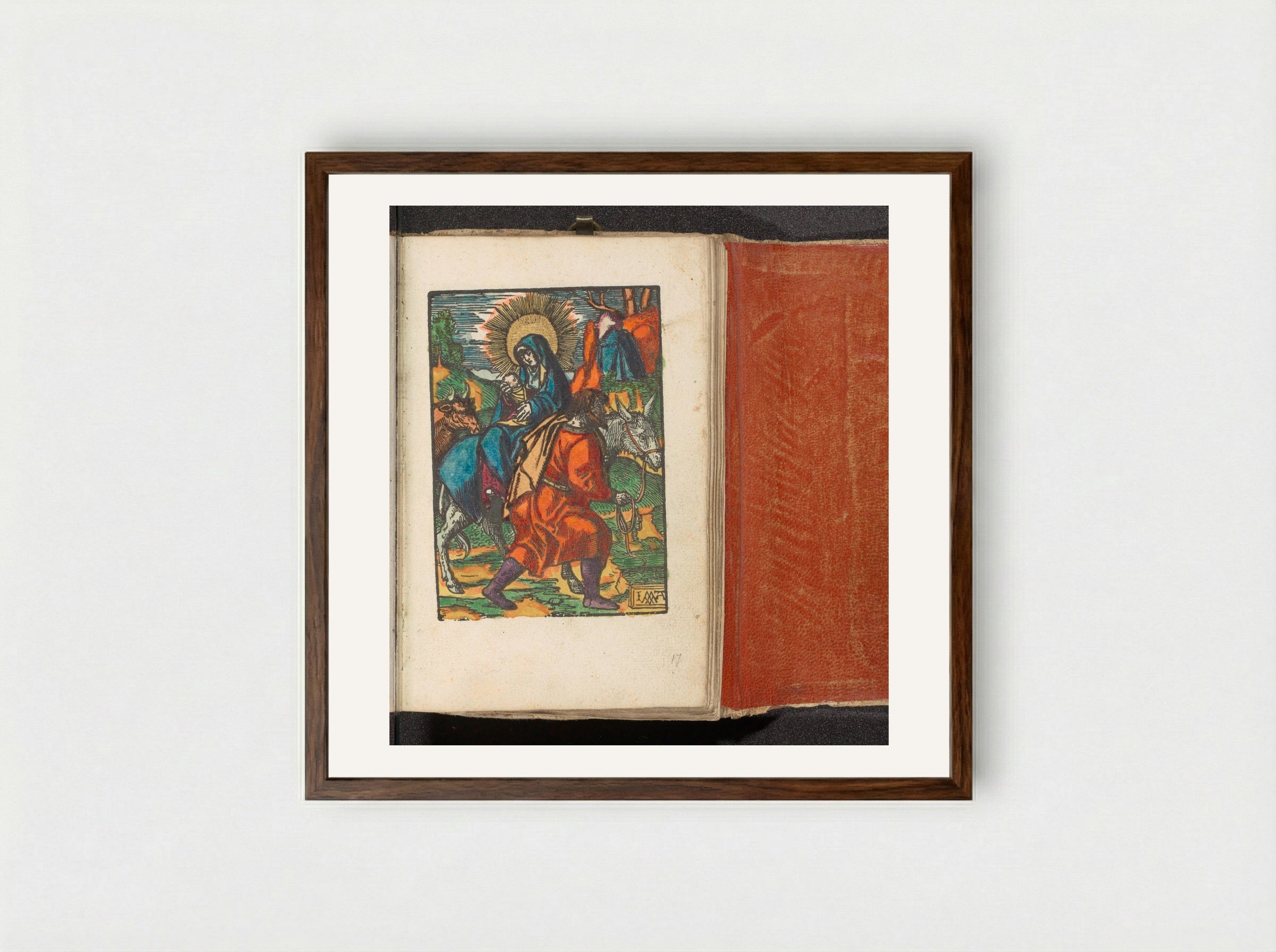 The Flight into Egypt - Doen Pietersz. - Framed Print Dark Wood