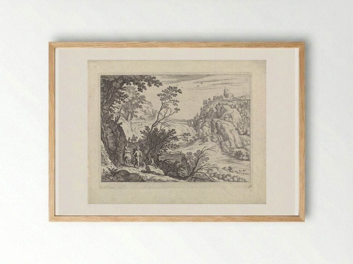 The Flight into Egypt - Guilliam van Nieulandt (II) - Framed Print Wood