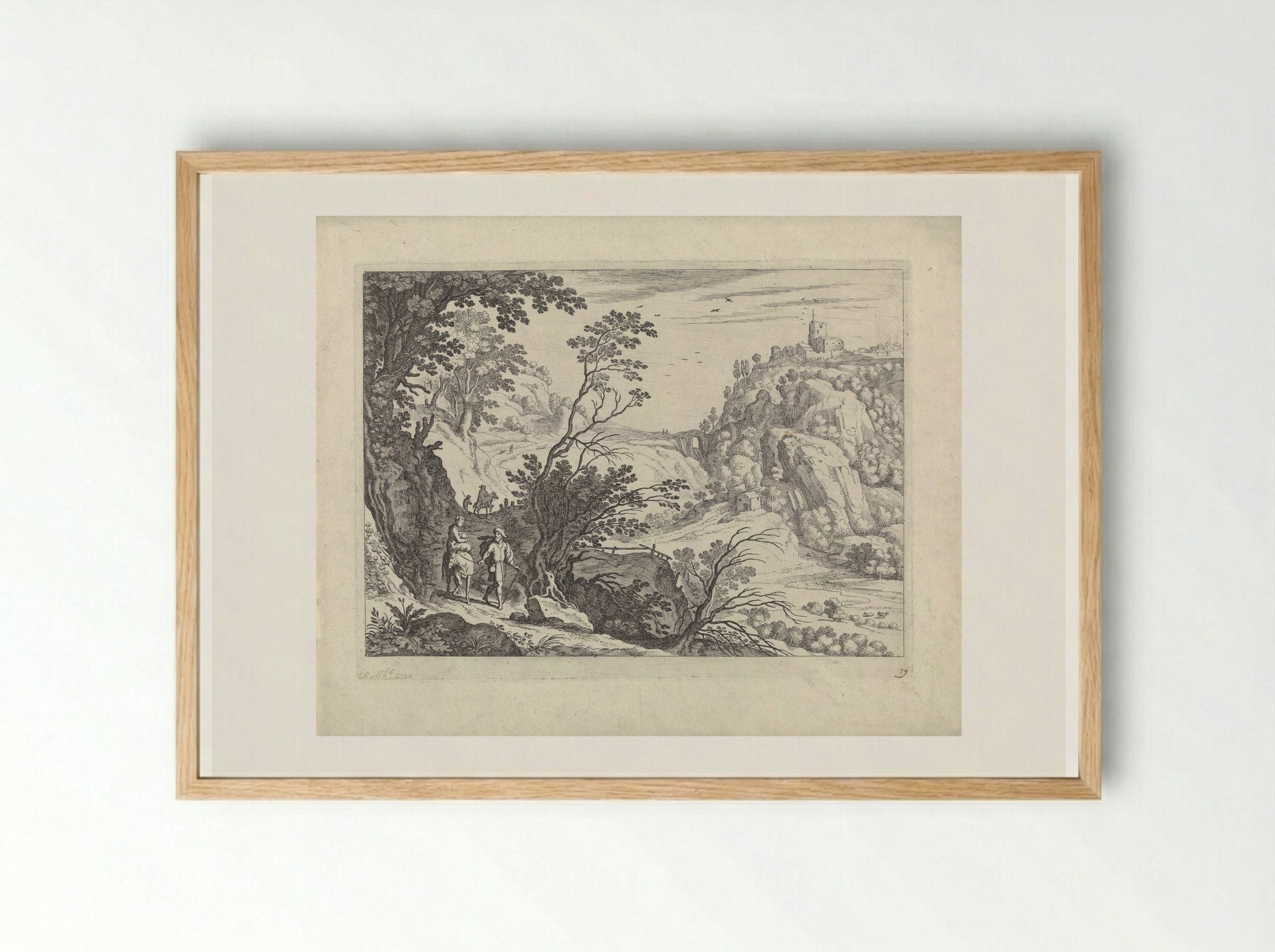 The Flight into Egypt - Guilliam van Nieulandt (II) - Framed Print Wood