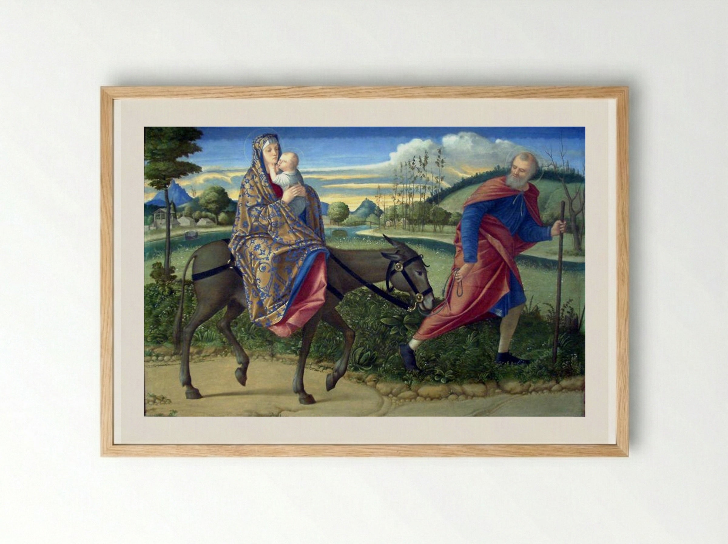 The Flight into Egypt - Vittore Carpaccio - Framed Print Wood