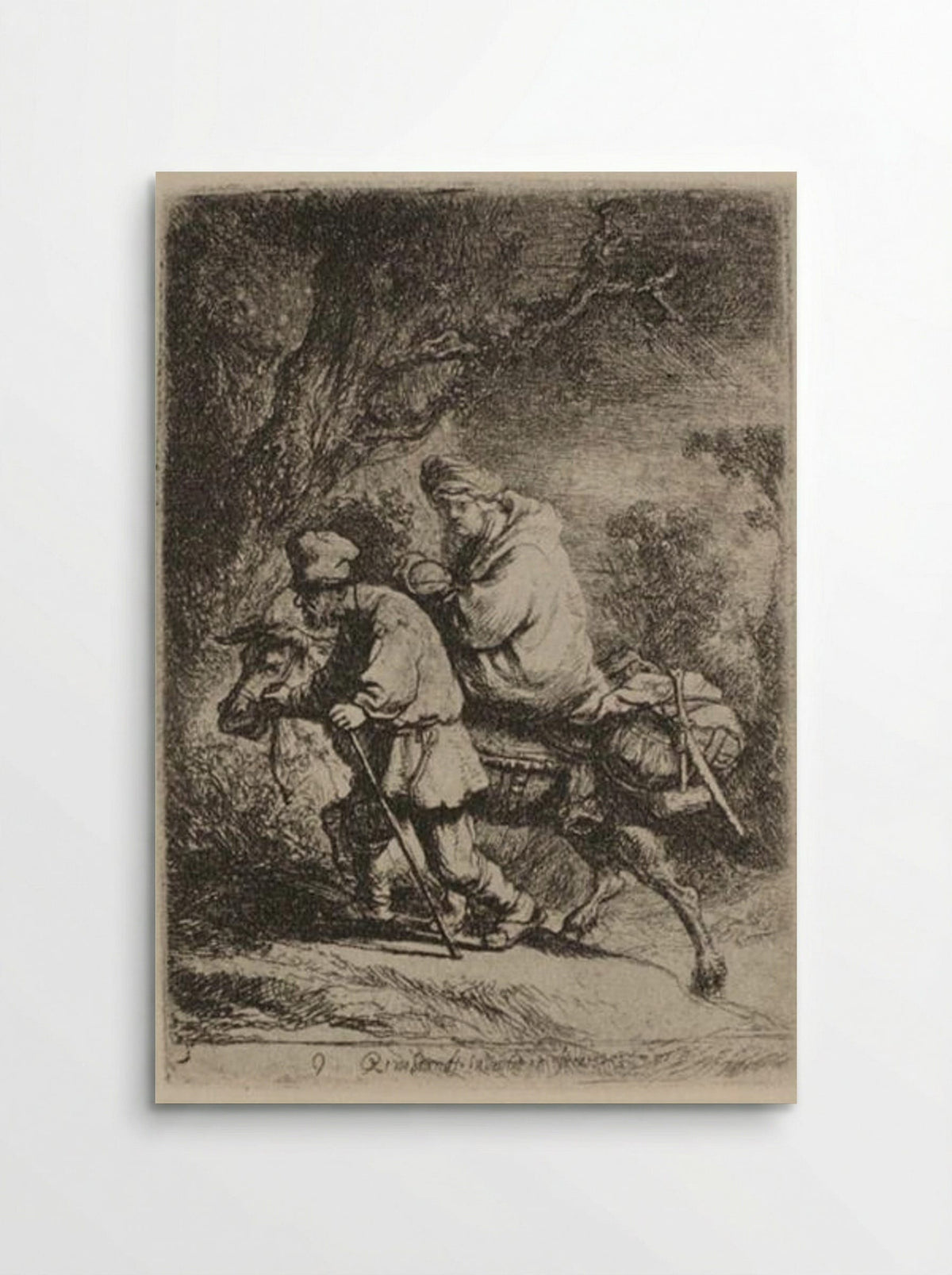 The Flight into Egypt - Rembrandt van Rijn - Poster