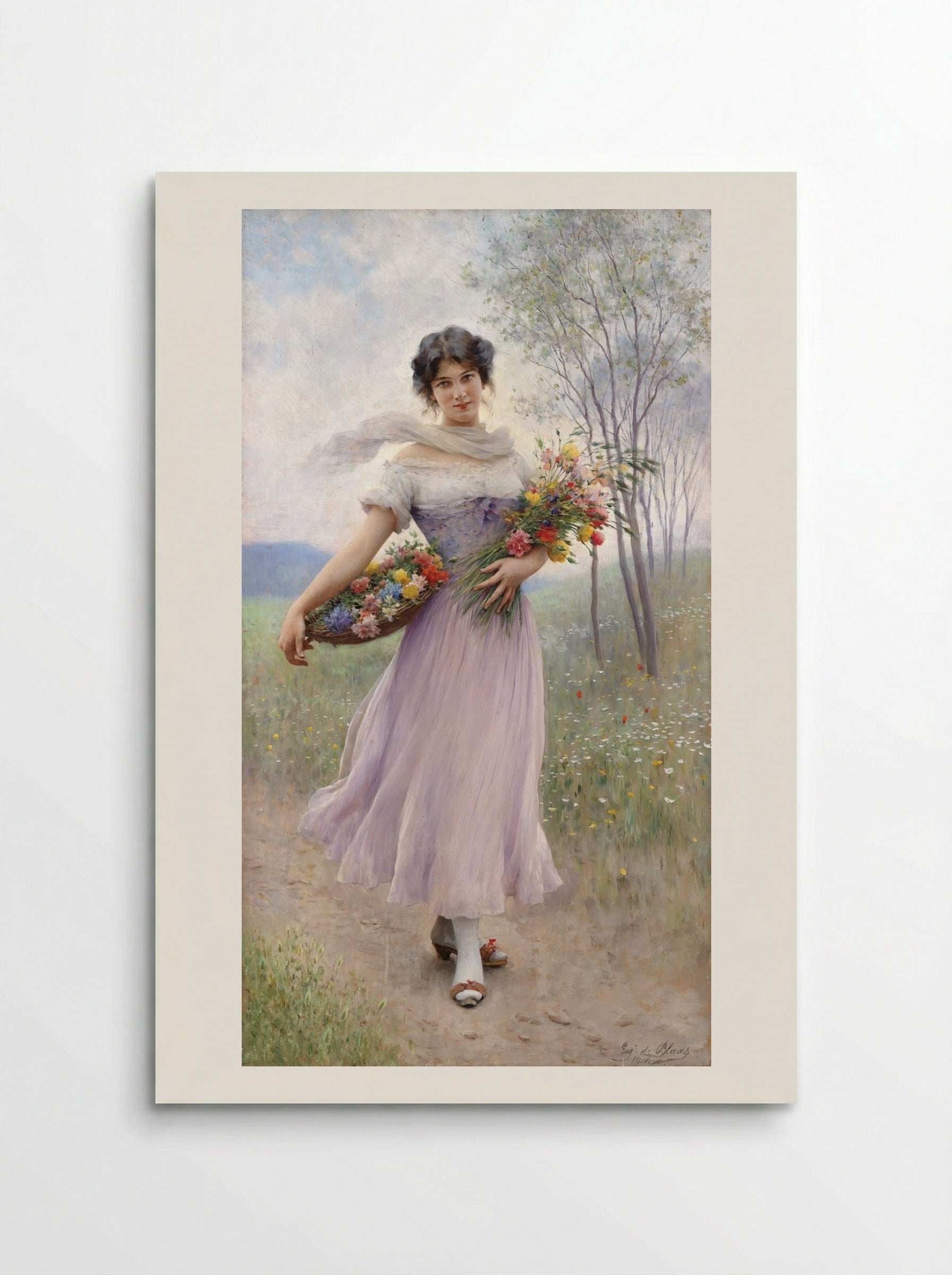 The Flower Girl - Eugene de Blaas - Poster
