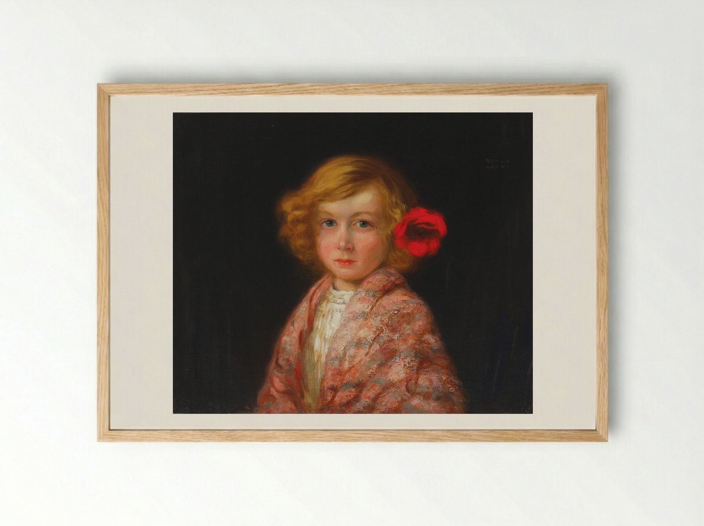 The Flower in the Hair - Kimon Loghi - Framed Print Wood