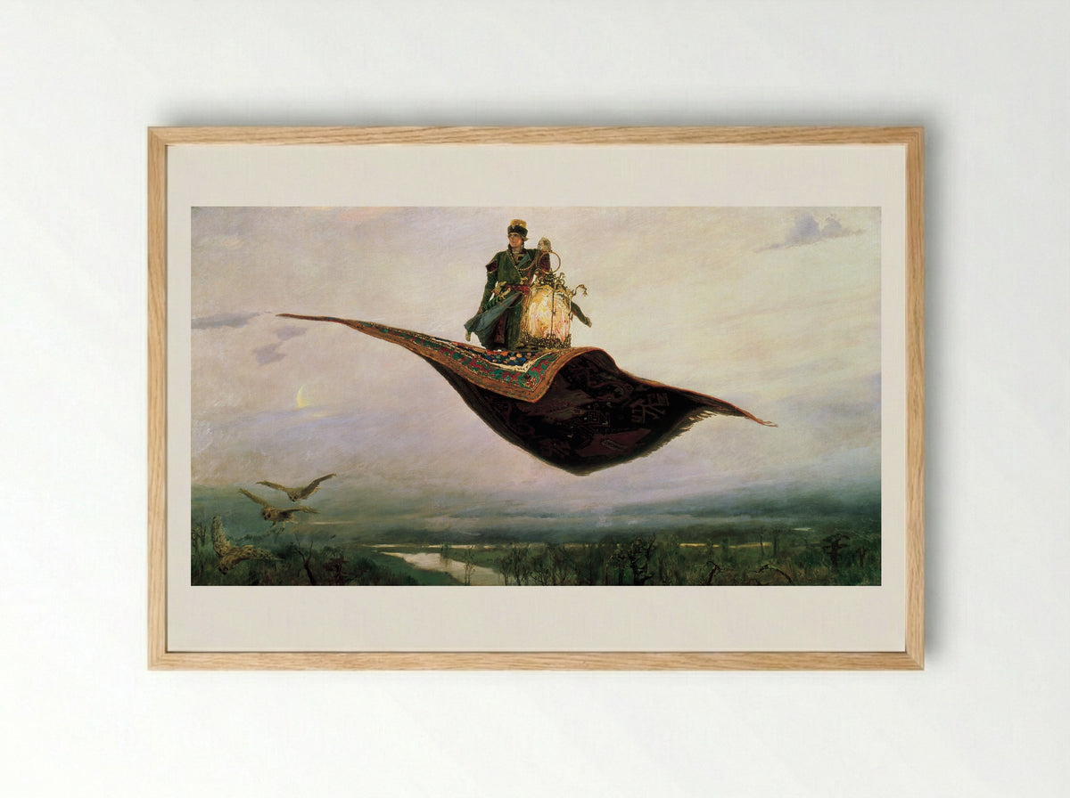 The Flying Carpet - Viktor Vasnetsov - Framed Print Wood