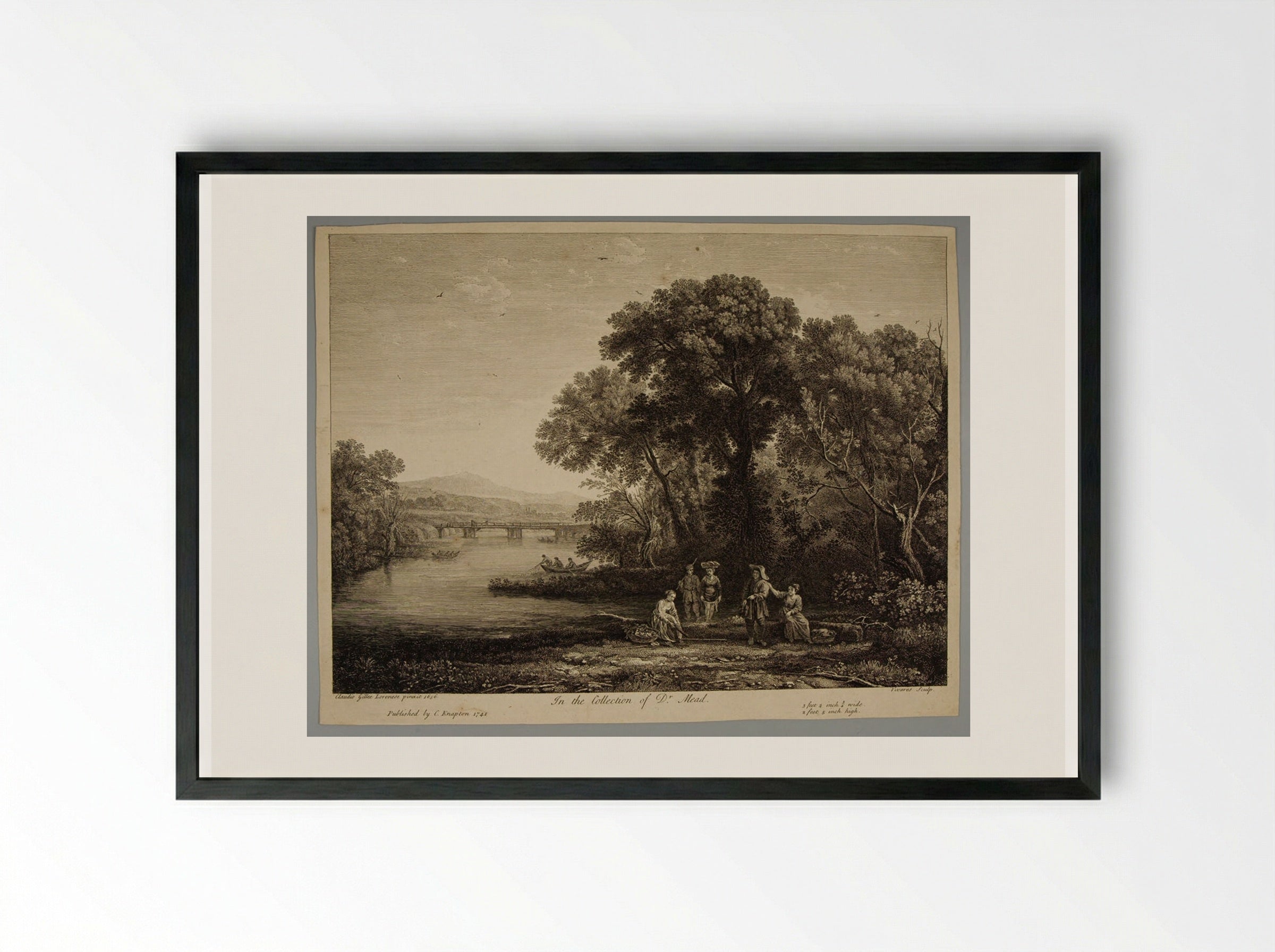 The Ford - François Vivares - Framed Print Black