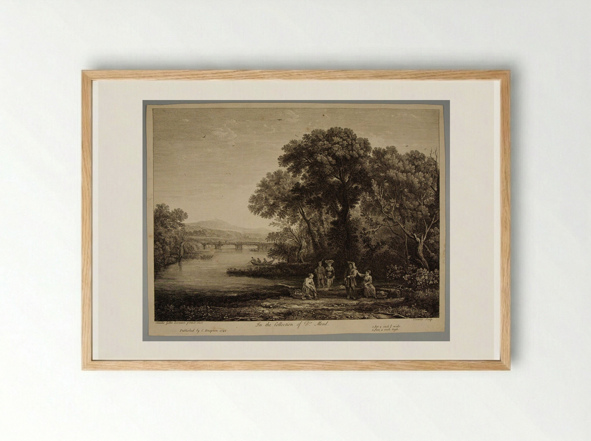 The Ford - François Vivares - Framed Print Wood