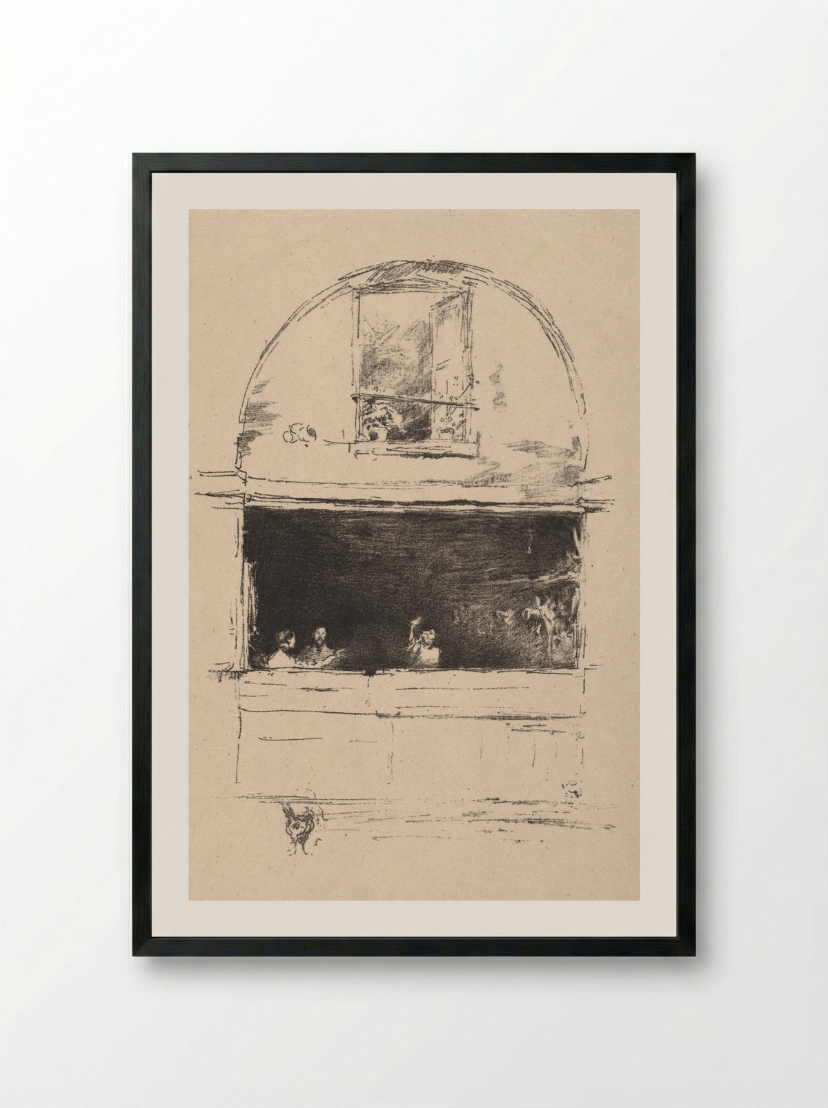 The Forge, Passage du Dragon - James McNeill Whistler - Framed Print Black