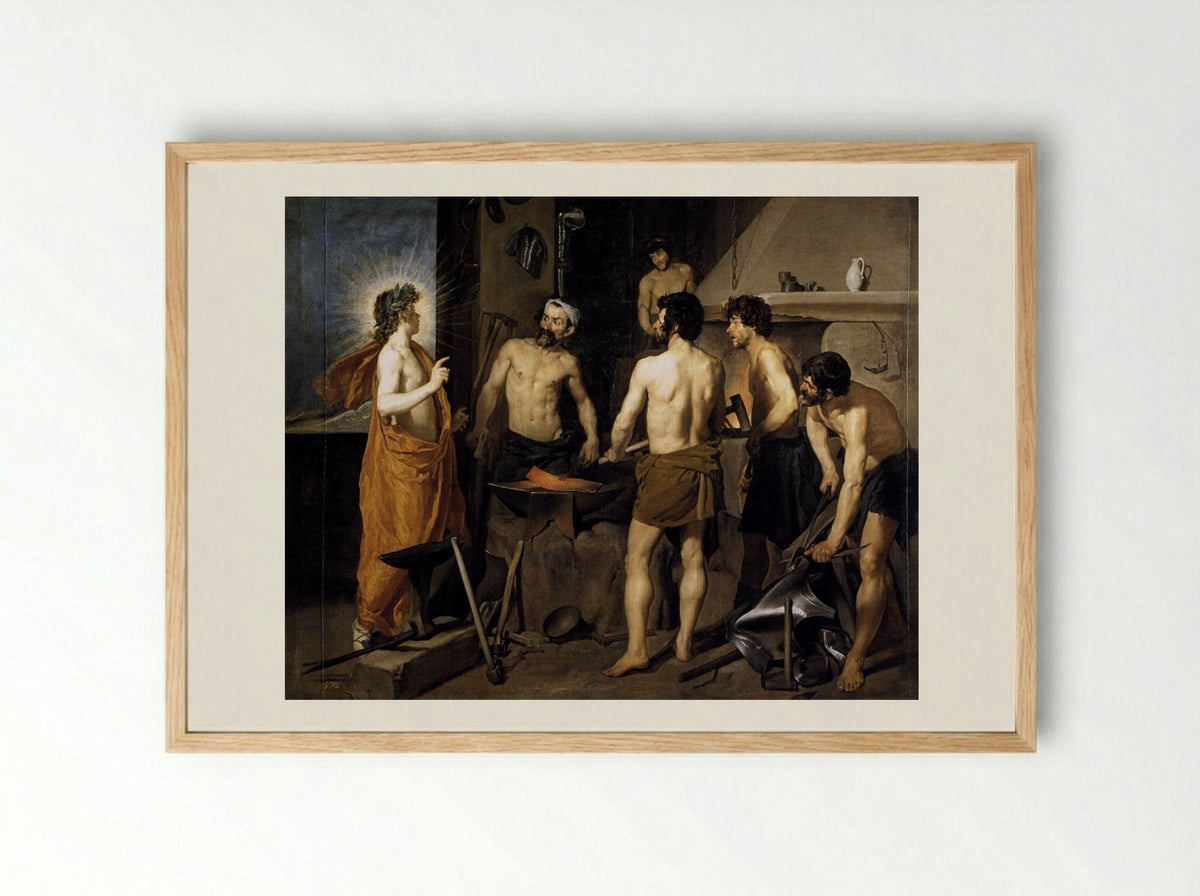 The Forge of Vulcan - Diego Velazquez - Framed Print Wood