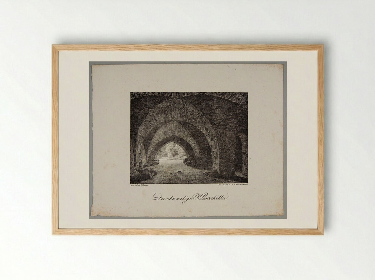 The Former Cloister Cellar - Otto Wagner - Framed Print Wood