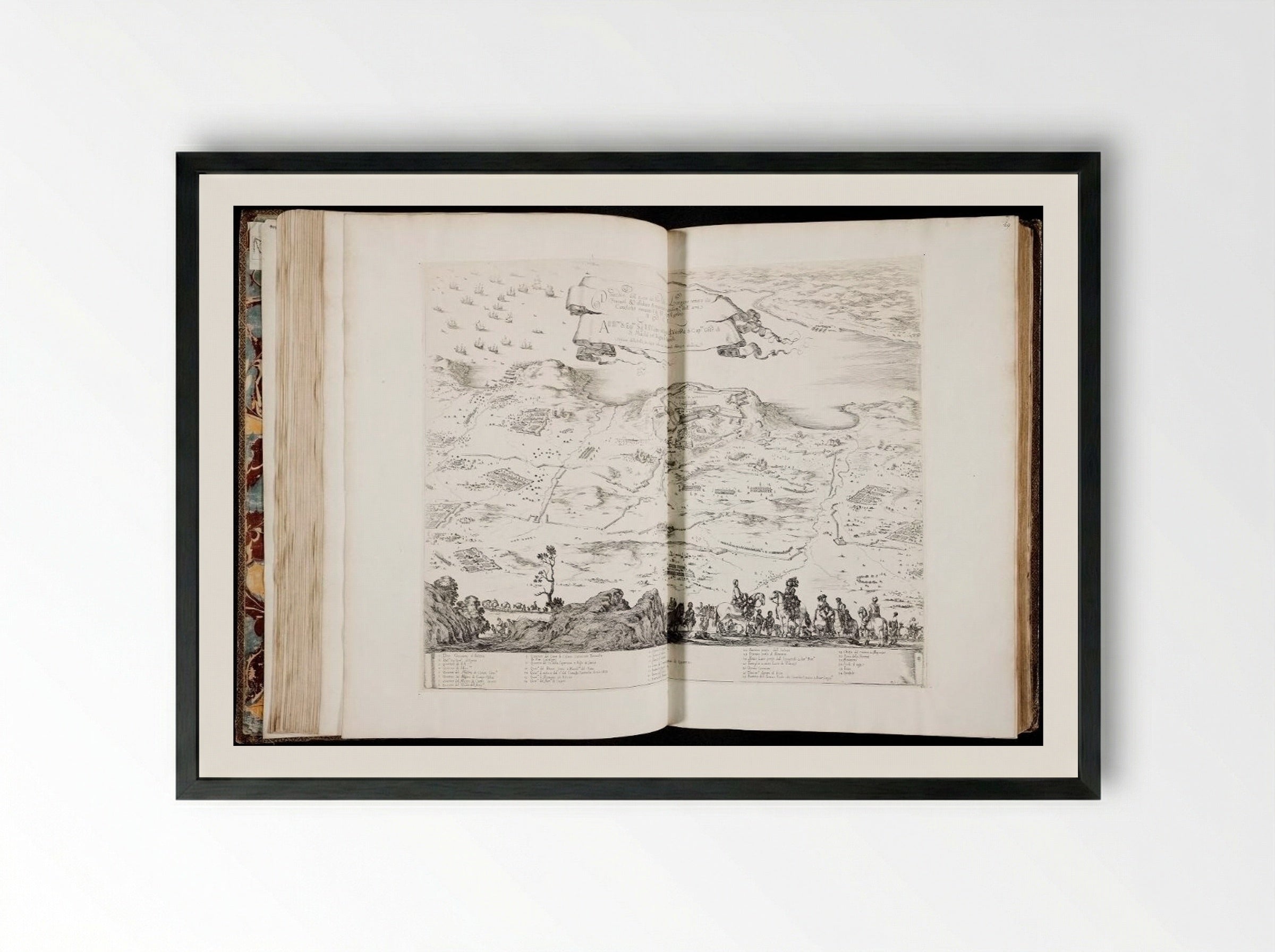 The Fortress of Porto-Longone - Stefano Della Bella - Framed Print Black