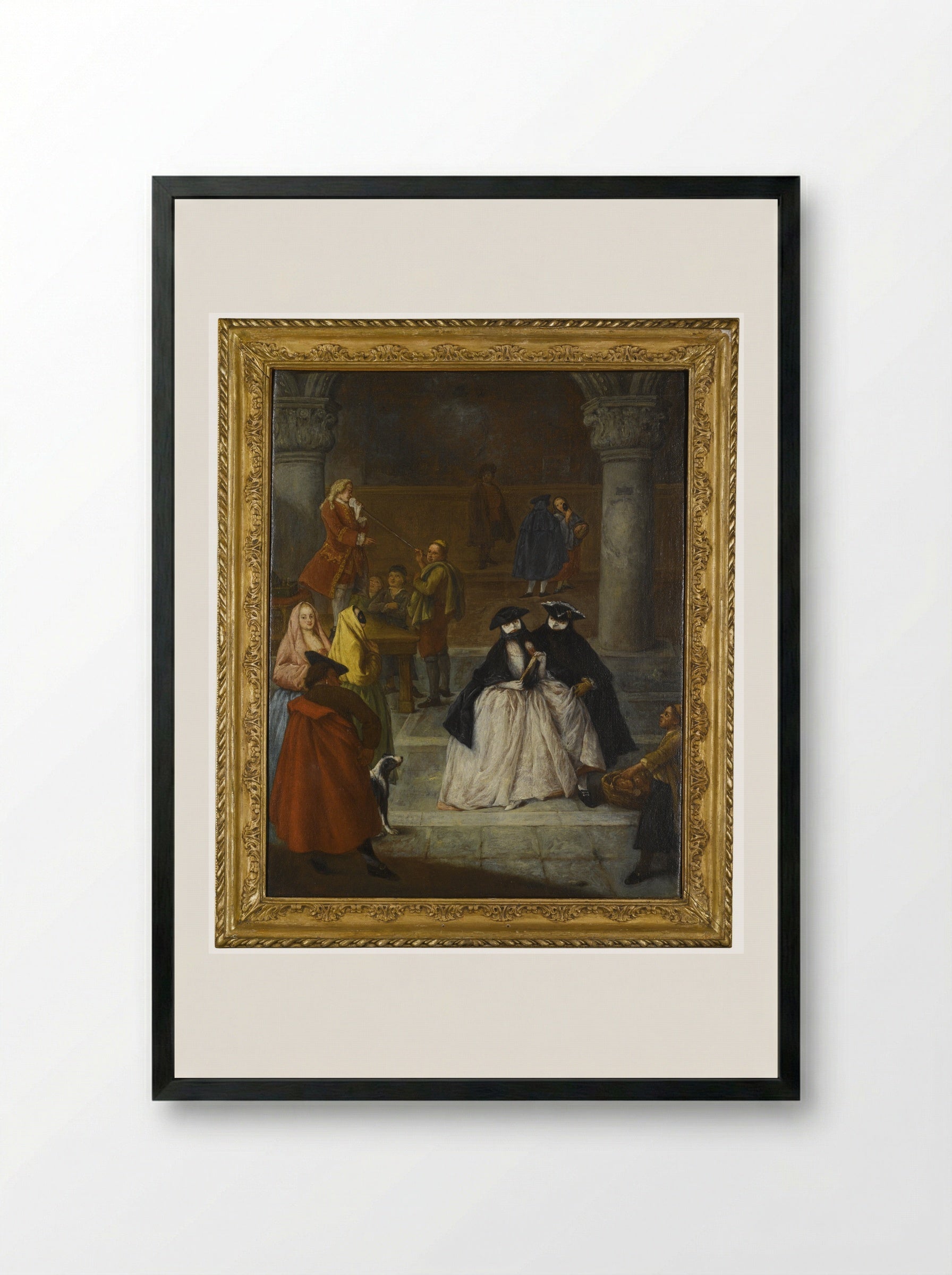 The Fortune Teller - Pietro Longhi - Framed Print Black