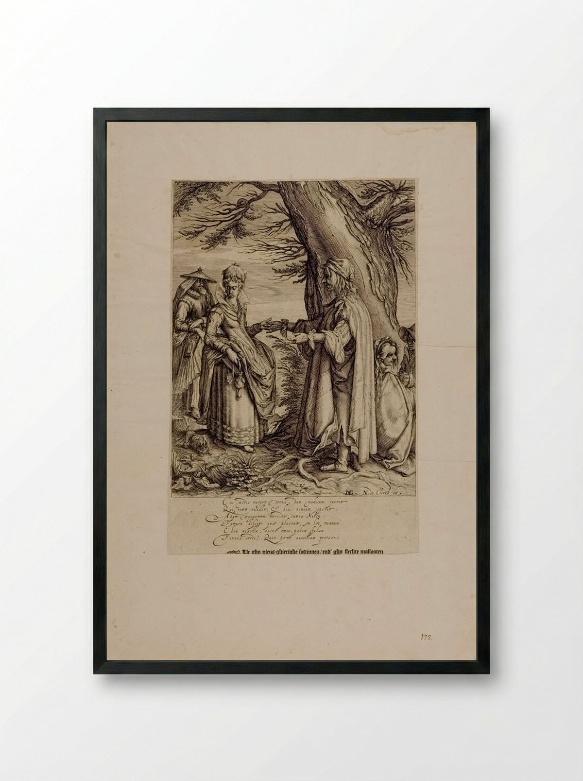 The Fortune-Teller - Andries Jacobsz Stock - Framed Print Black