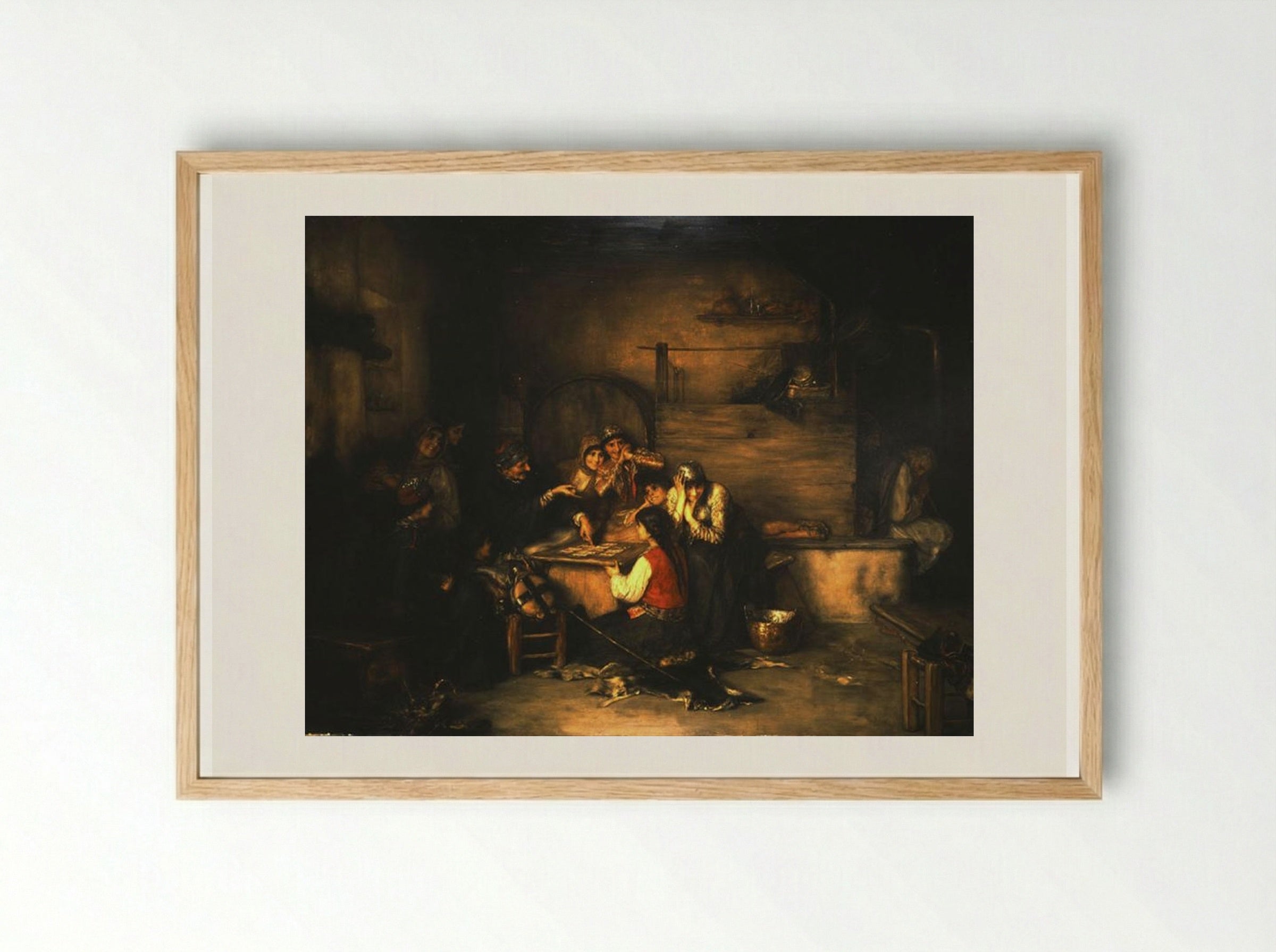 The Fortune Teller - Nikolaos Gyzis - Framed Print Wood