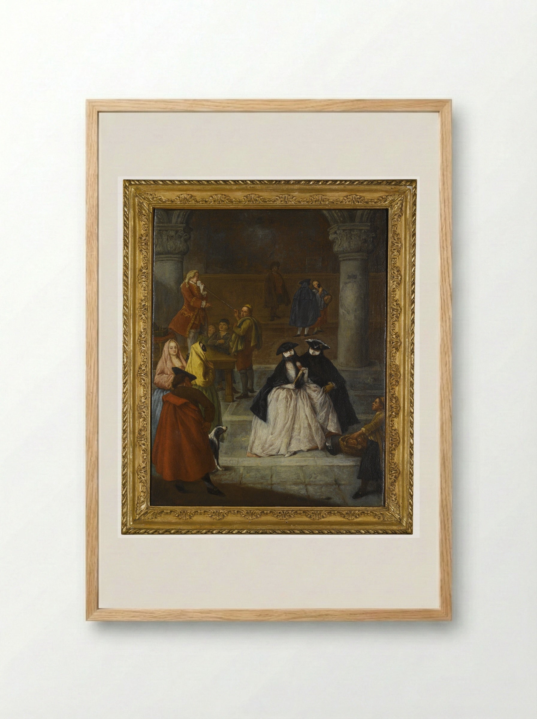 The Fortune Teller - Pietro Longhi - Framed Print Wood