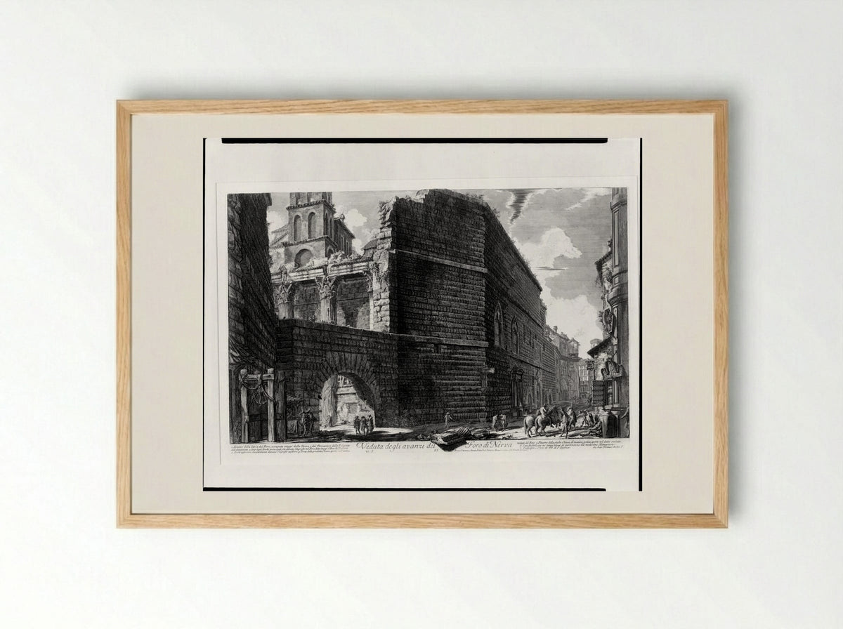 The Forum of Augustus - Giovanni Battista Piranesi - Framed Print Wood