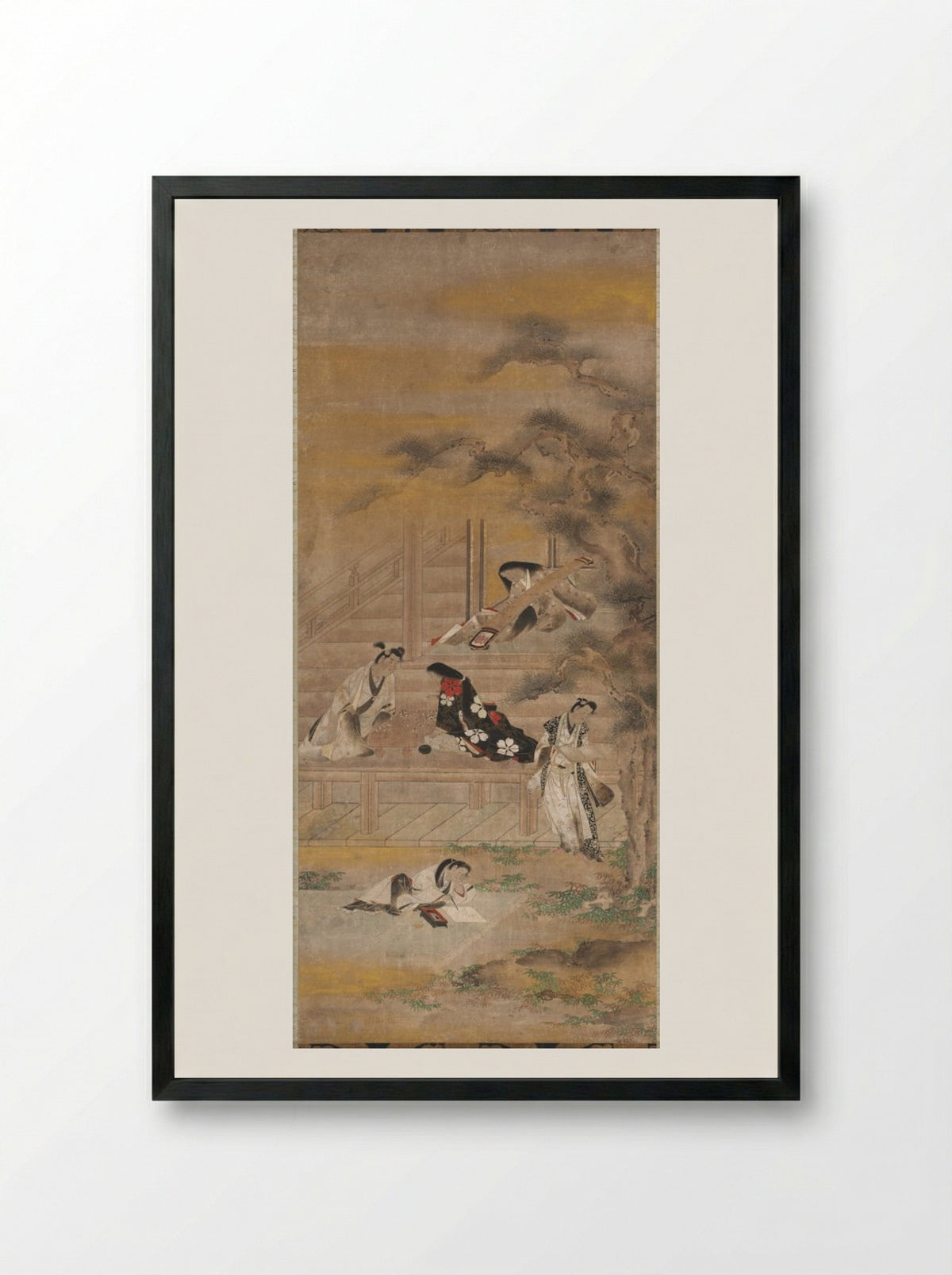 The Four Accomplishments - Iwasa Matabei - Framed Print Black