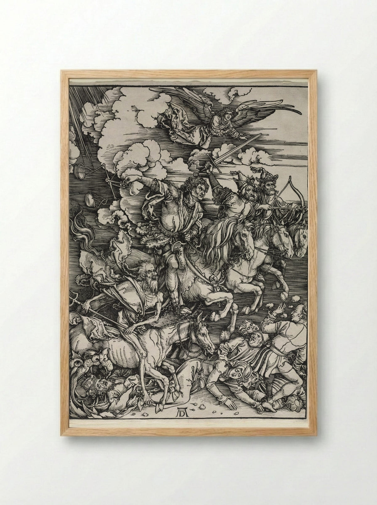 The Four Horsemen, from The Apocalypse - Albrecht Dürer - Framed Print Wood