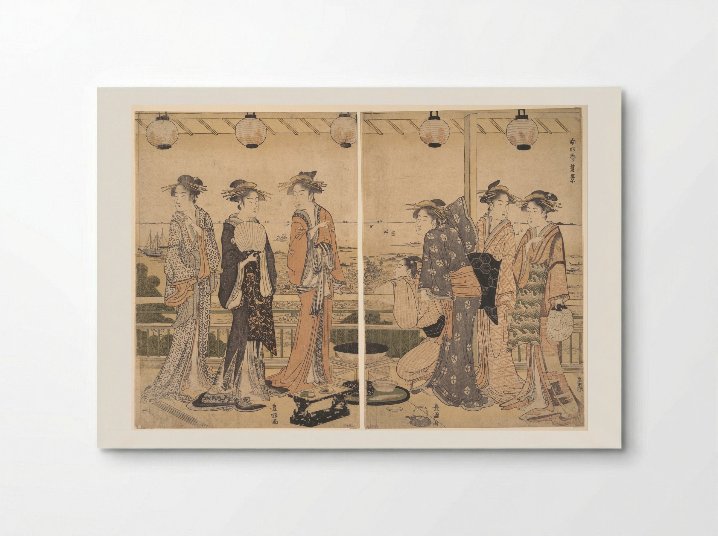 The Four Seasons in Southern Edo: A Summer Scene - Utagawa Toyokuni I - Poster