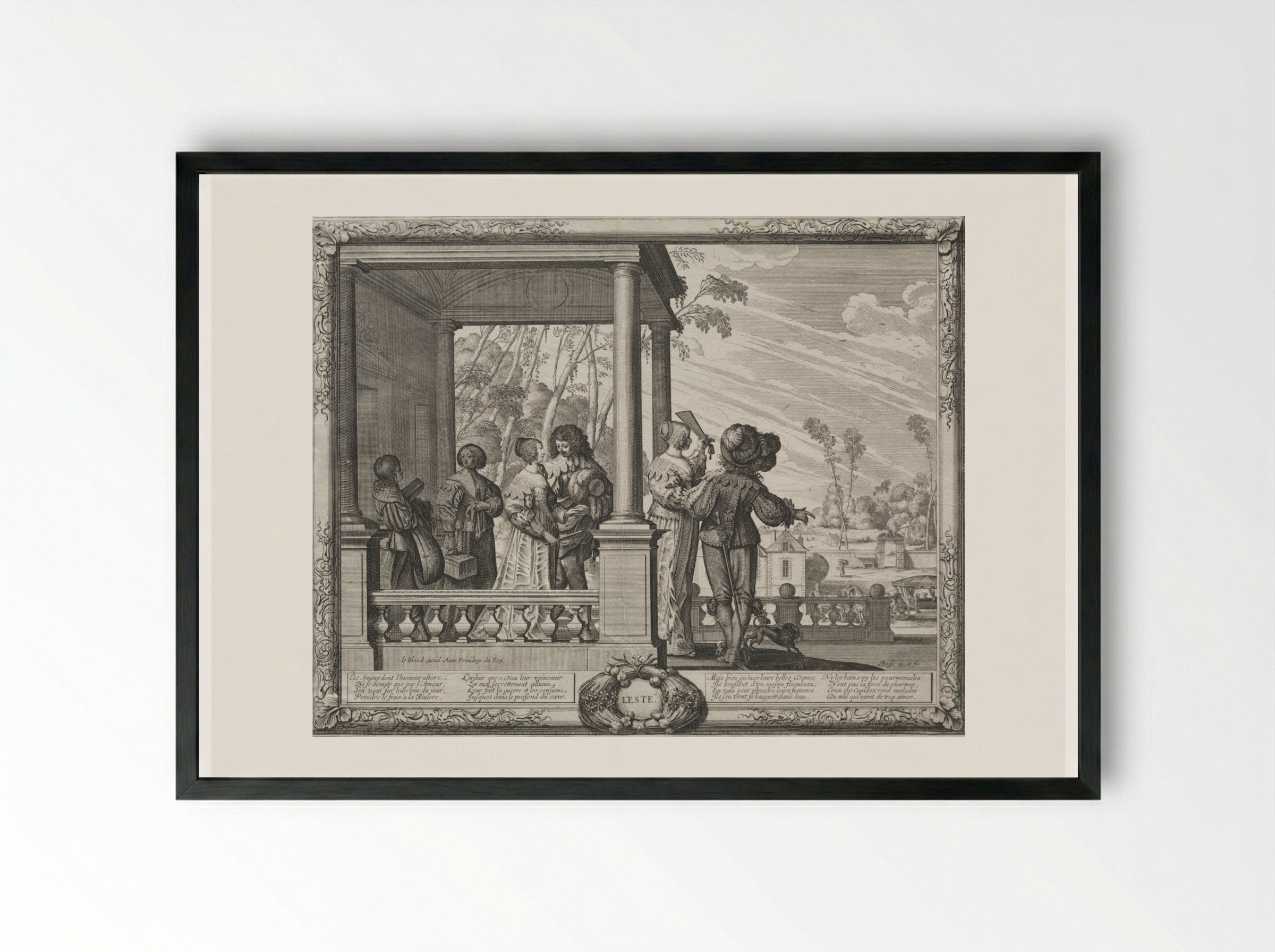The Four Seasons: Summer - Abraham Bosse - Framed Print Black