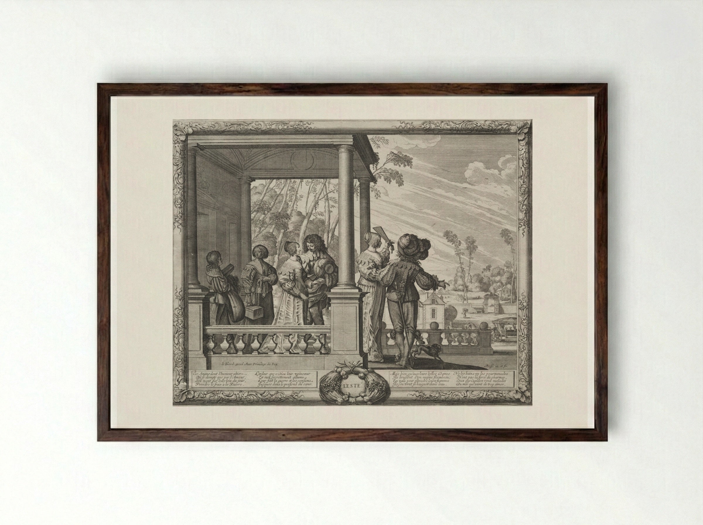 The Four Seasons: Summer - Abraham Bosse - Framed Print Dark Wood