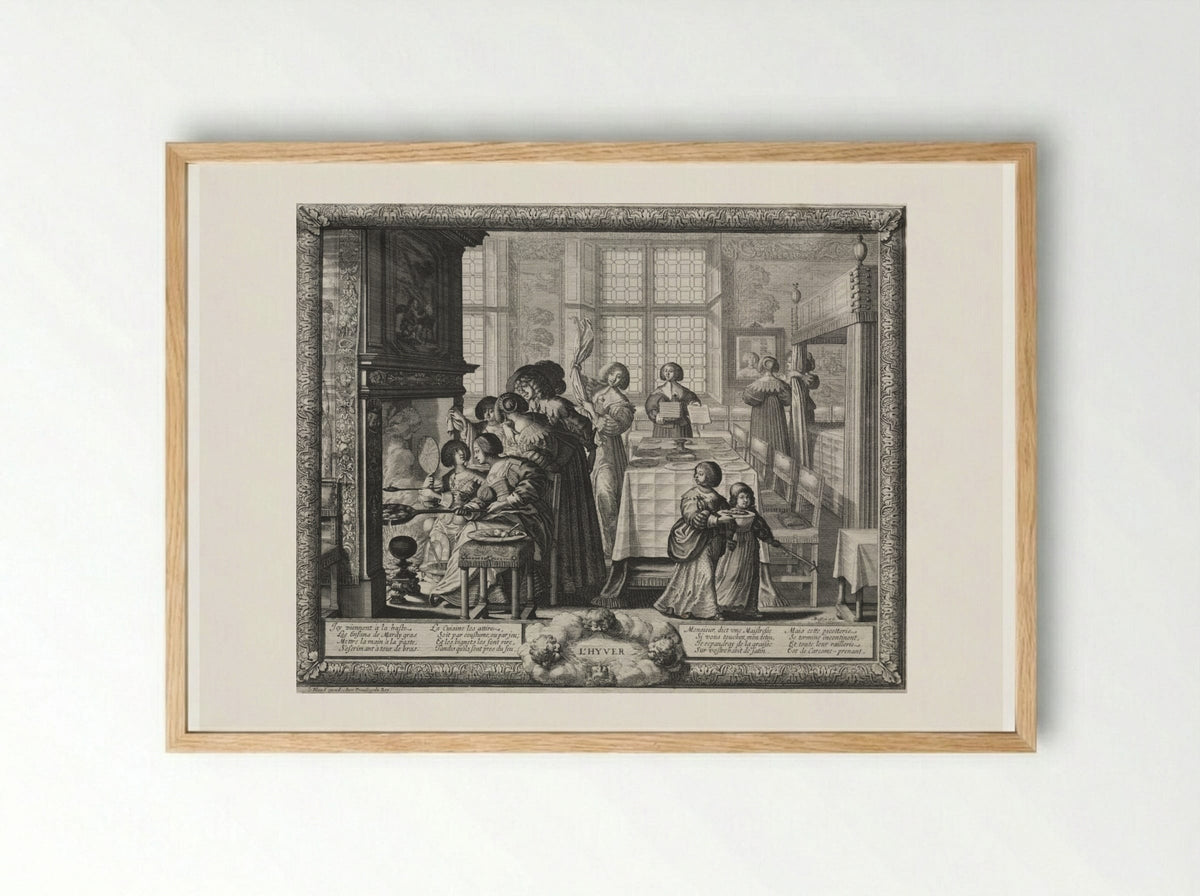 The Four Seasons: Winter - Abraham Bosse - Framed Print Wood
