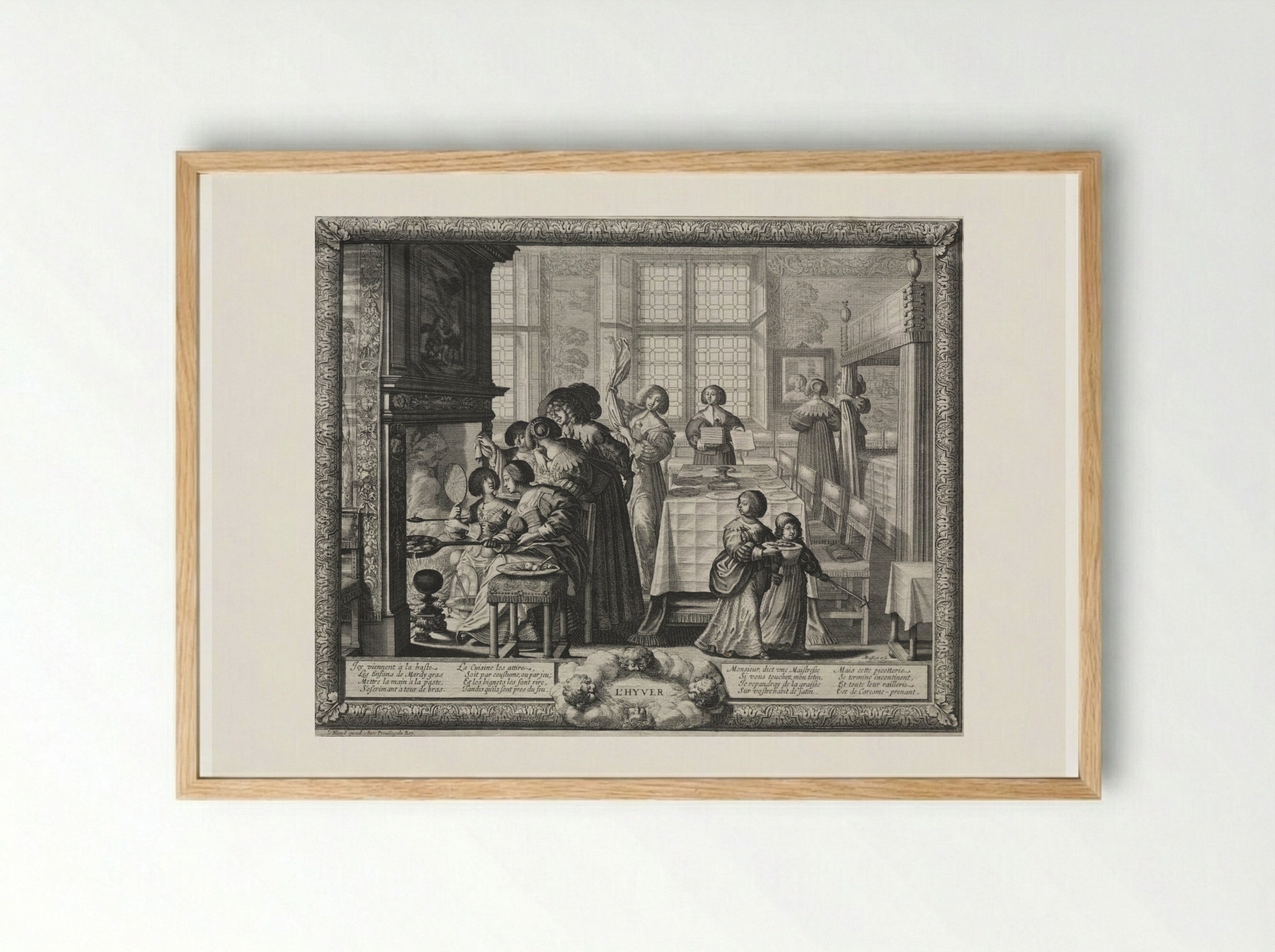 The Four Seasons: Winter - Abraham Bosse - Framed Print Wood