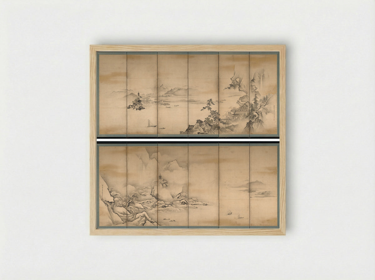 The Four Seasons - Kano Tan'yū - Framed Print Wood