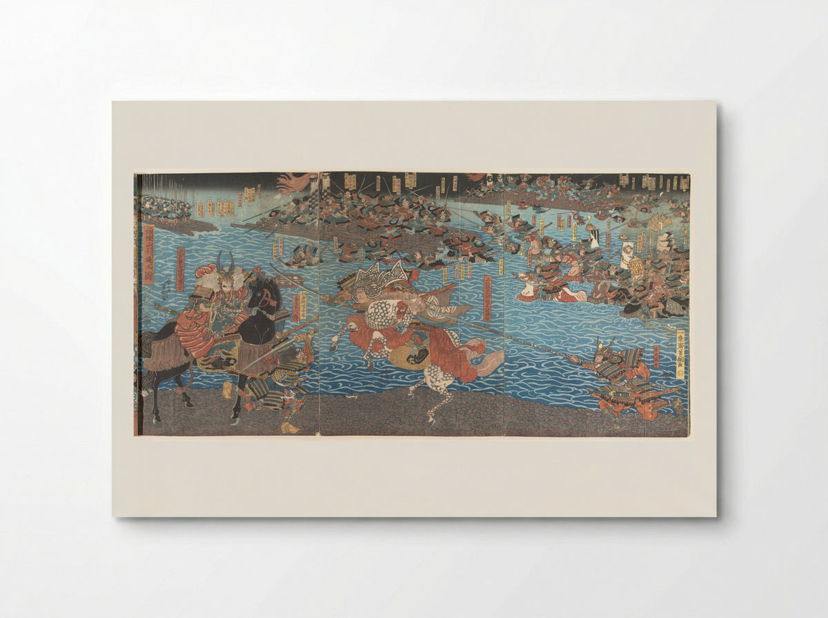 The Fourth Battle at Kawanakajima - Utagawa Yoshitsuna - Poster