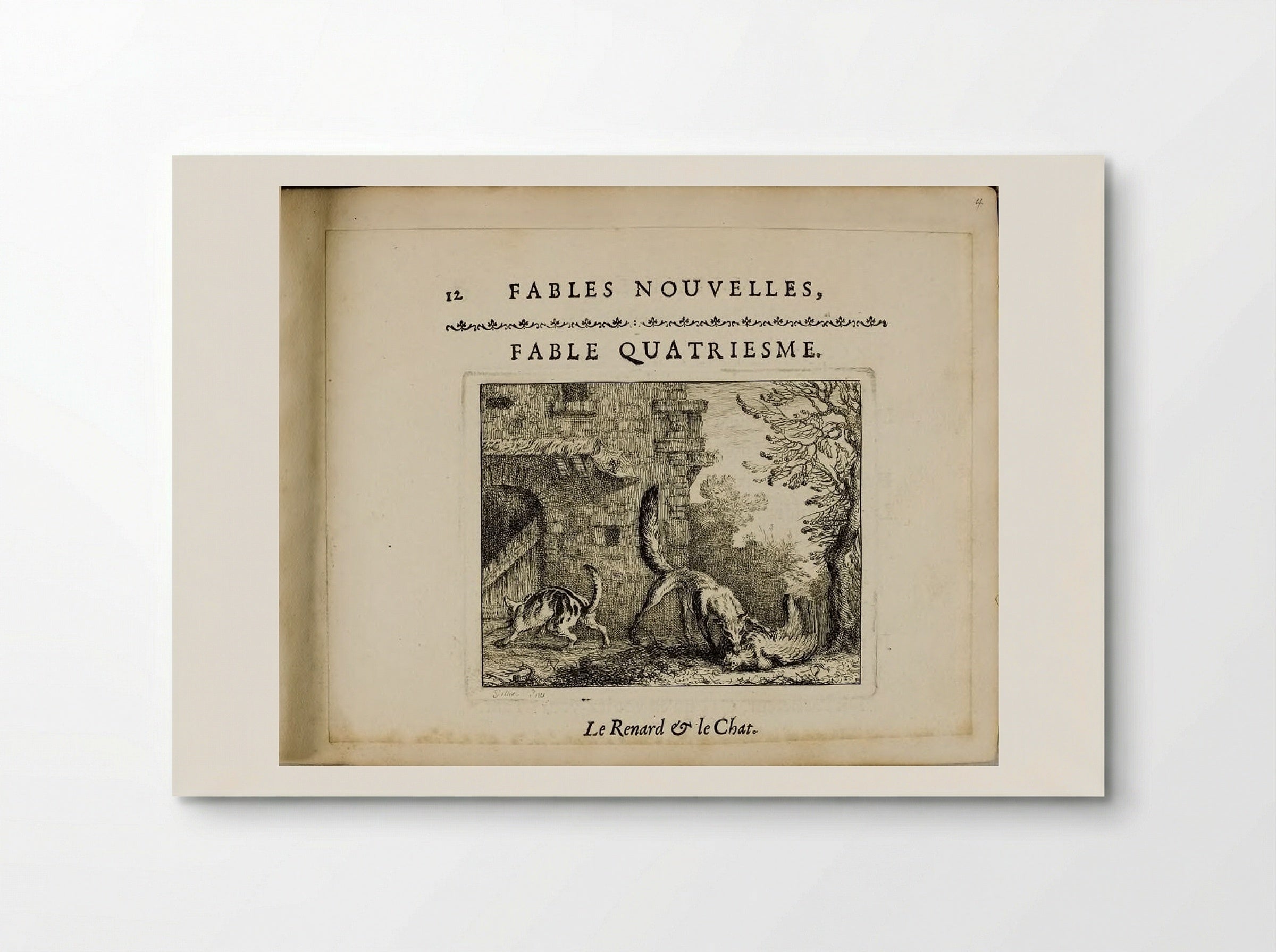 The Fox and the Cat - Claude Gillot - Poster