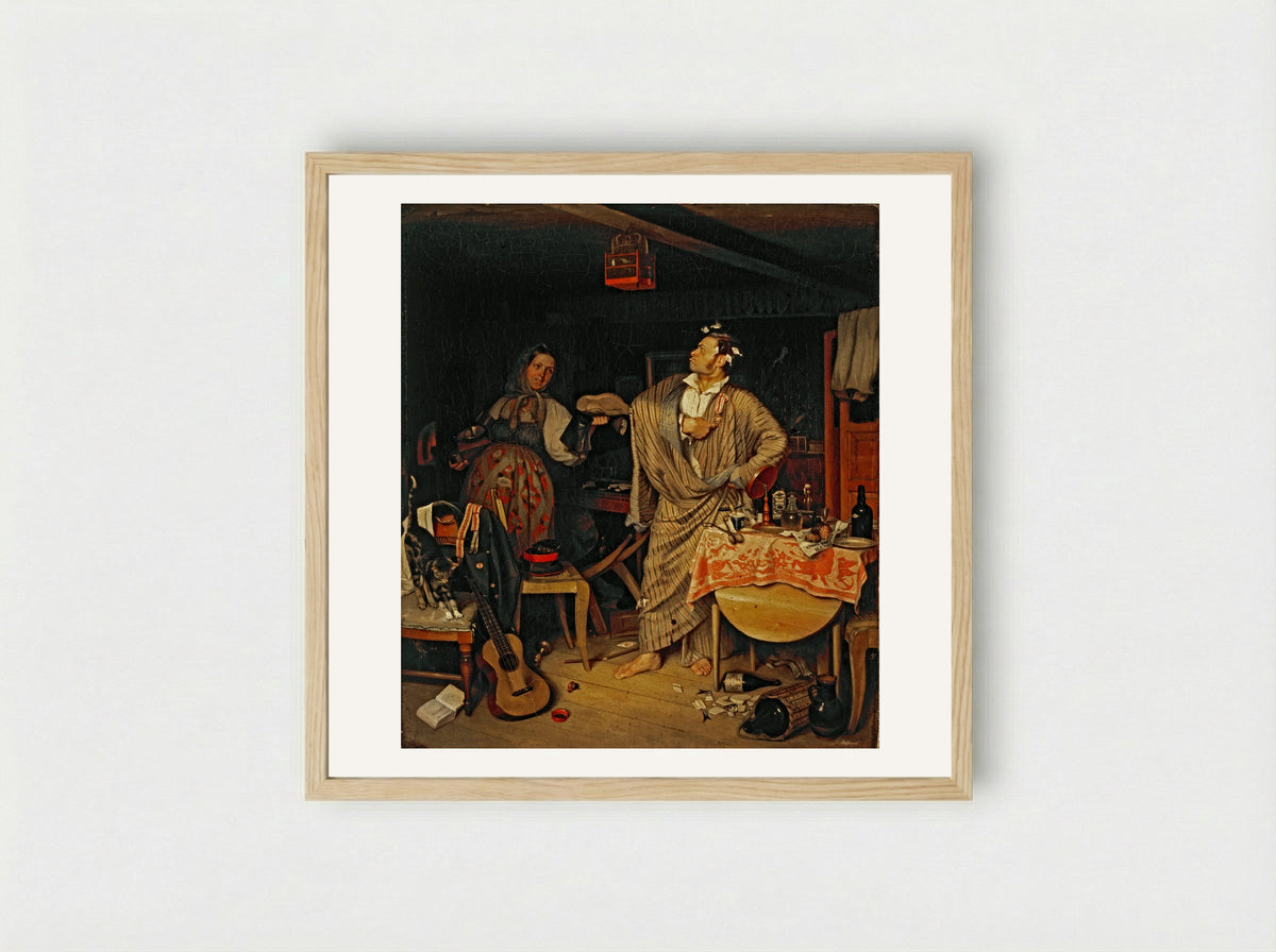 The Fresh Cavalier - Pavel Fedotov - Framed Print Wood