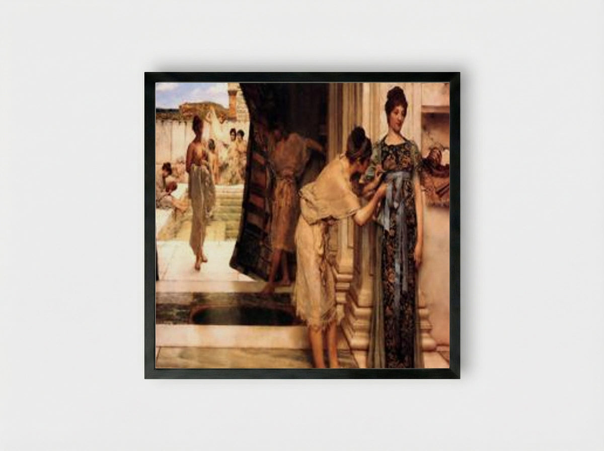 The Frigidarium - Sir Lawrence Alma-Tadema - Framed Print Black