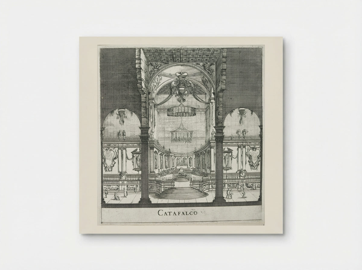 The Funeral of Ferdinand II: The Catafalque - Stefano Della Bella - Poster