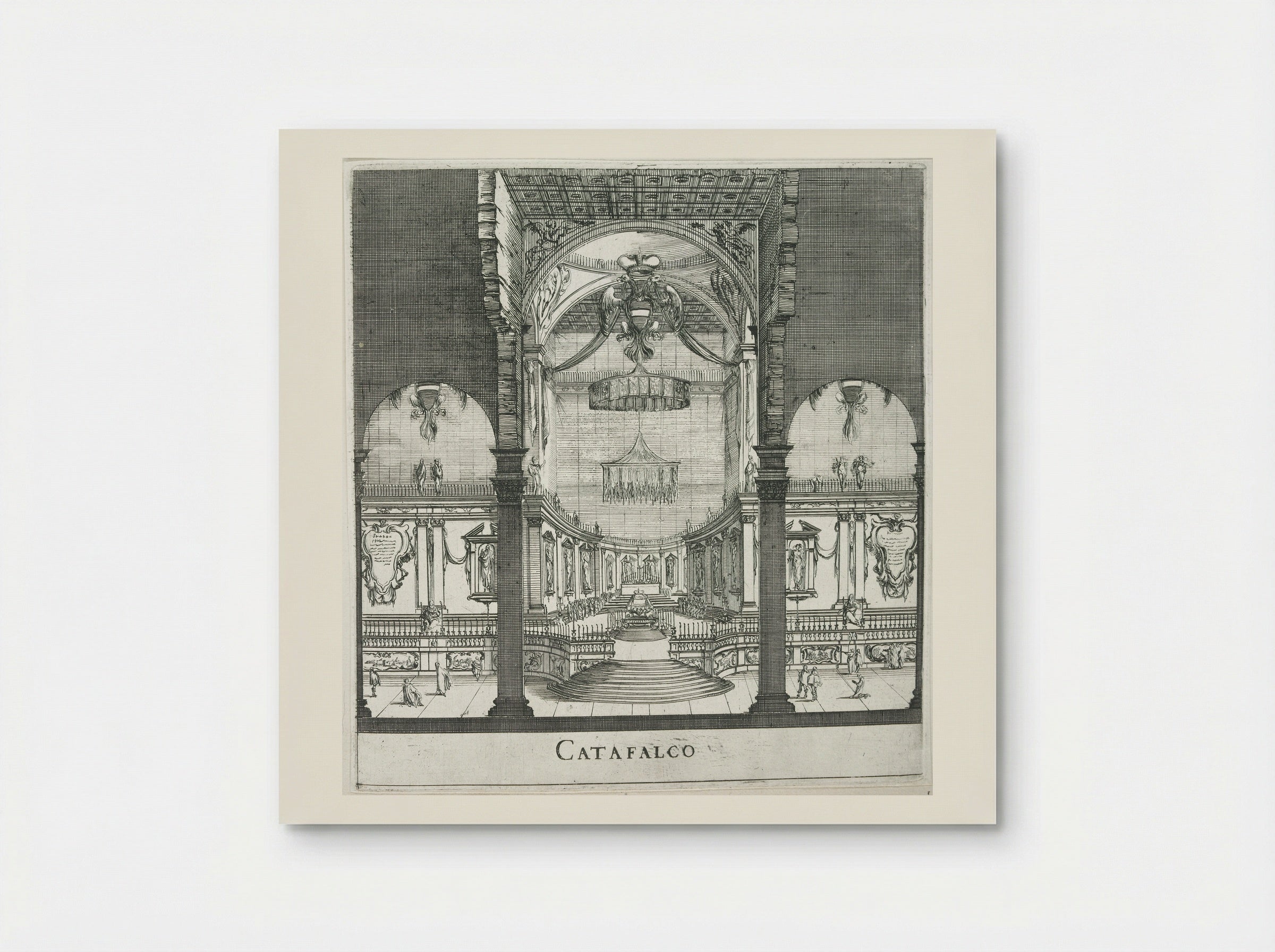 The Funeral of Ferdinand II: The Catafalque - Stefano Della Bella - Poster