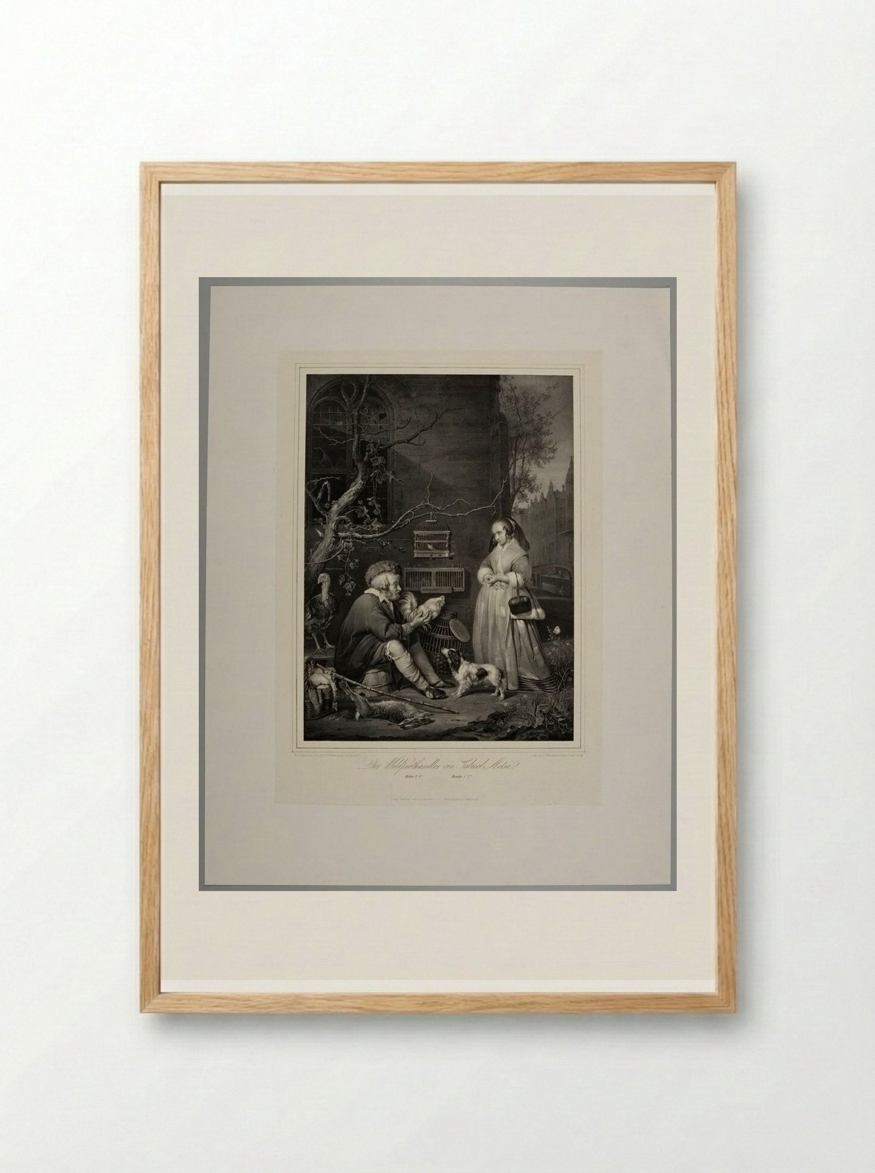 The Game Dealer - Franz Hanfstaengl - Framed Print Wood