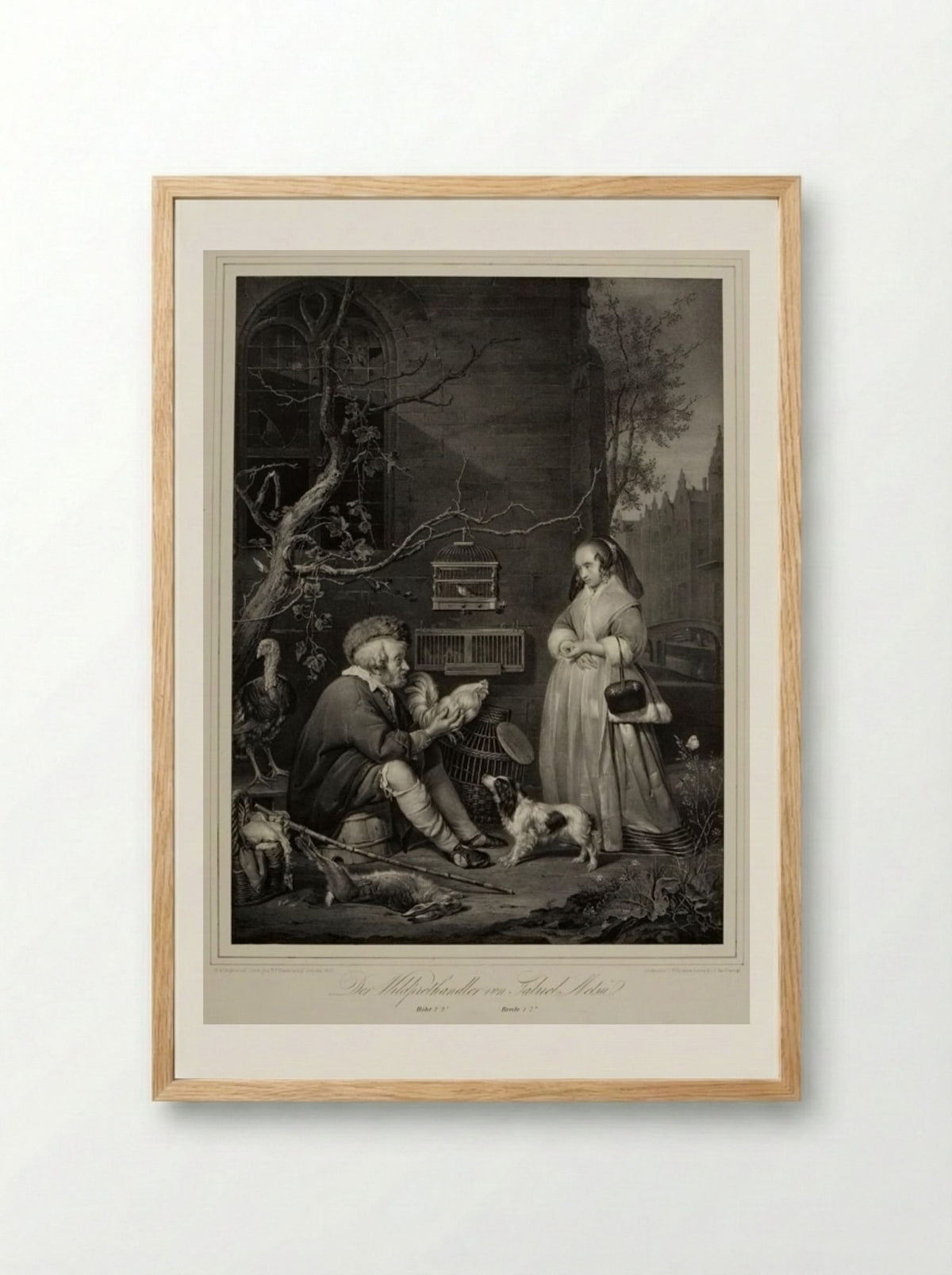 The Game Dealer - Franz Hanfstaengl - Framed Print Wood