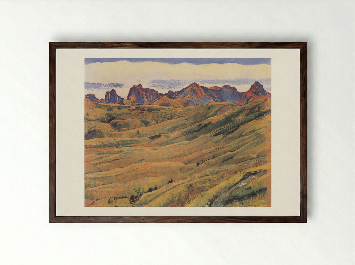 The Gantrisch - Ferdinand Hodler - Framed Print Dark Wood