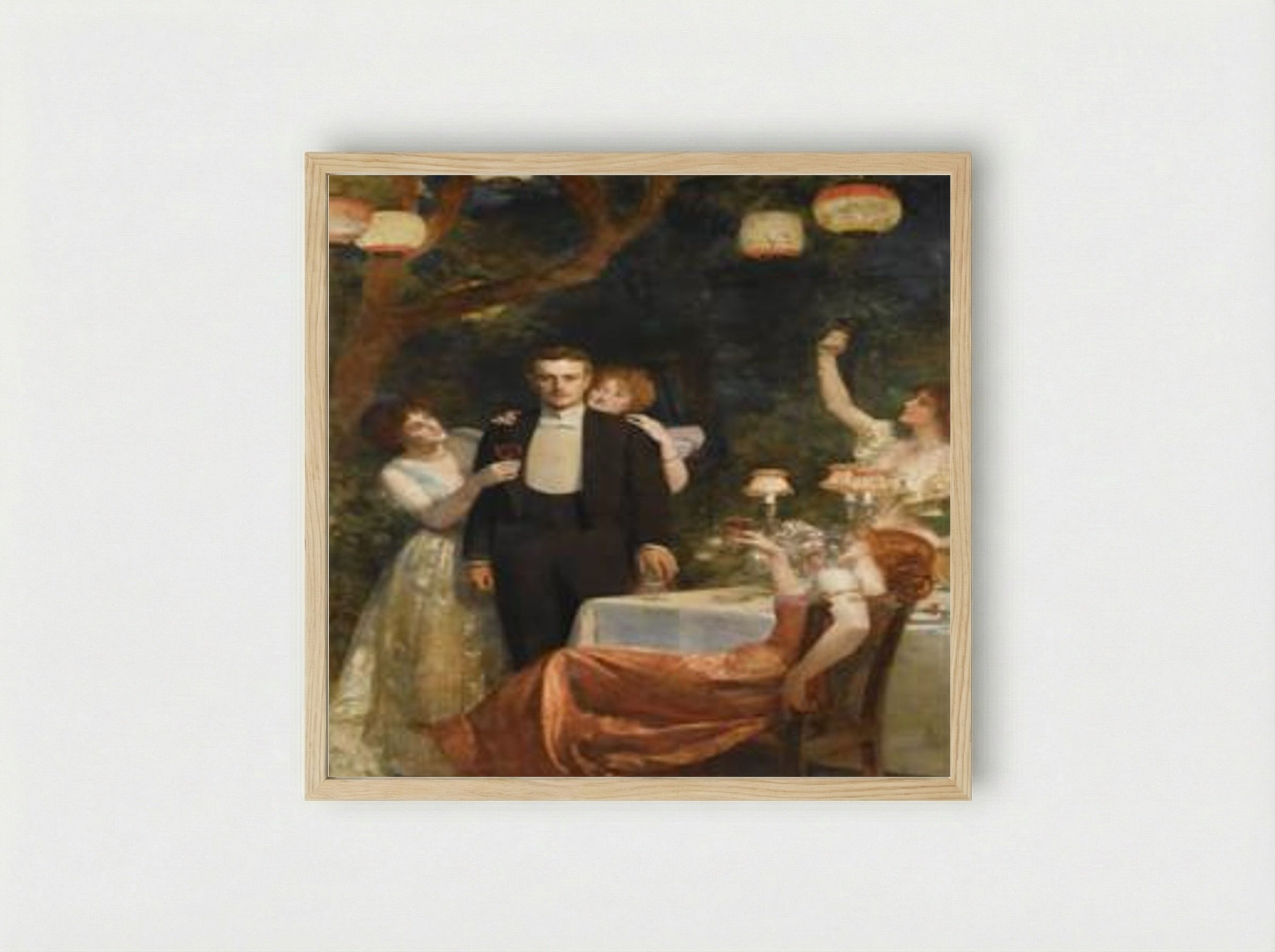 The Garden Party - John Collier - Framed Print Wood