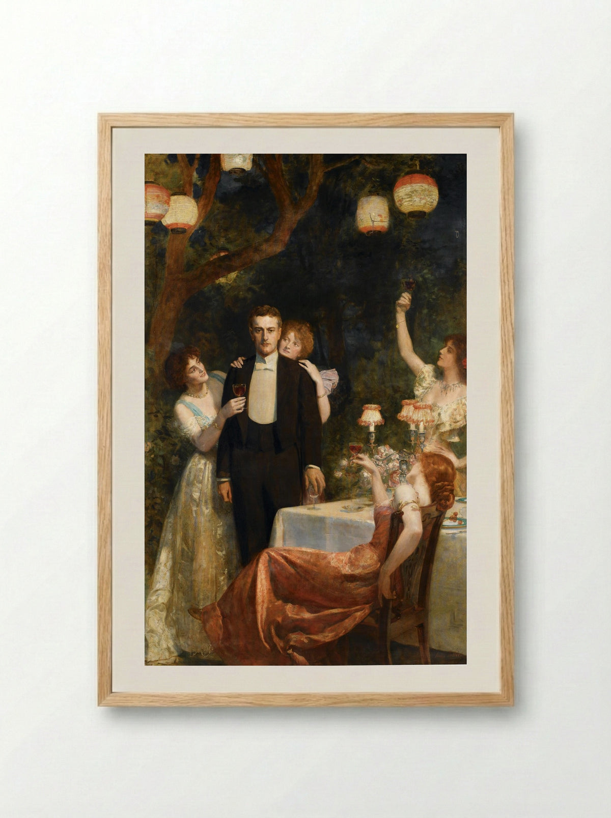 The Garden Party - John Collier - Framed Print Wood