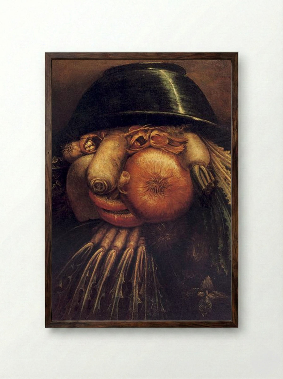 The Gardener - Giuseppe Arcimboldo - Framed Print Dark Wood