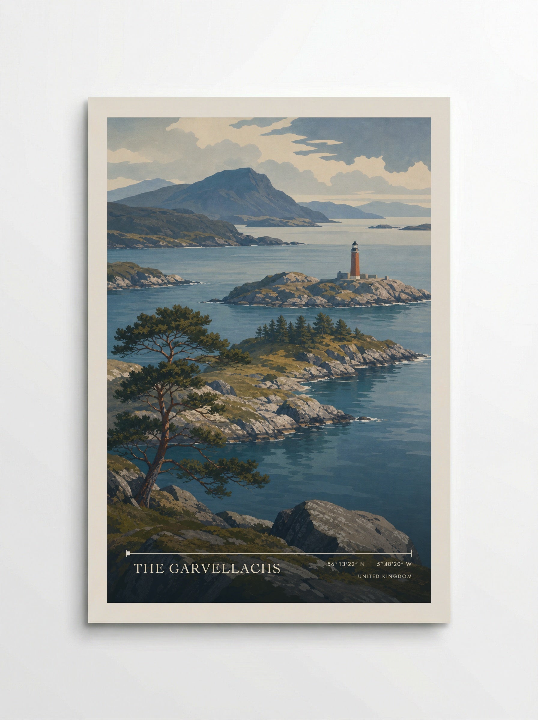 The Garvellachs United Kingdom Travel Poster - Poster