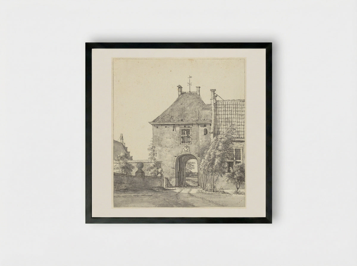 The Gate of Heemstede Castle - Gerrit Lamberts - Framed Print Black
