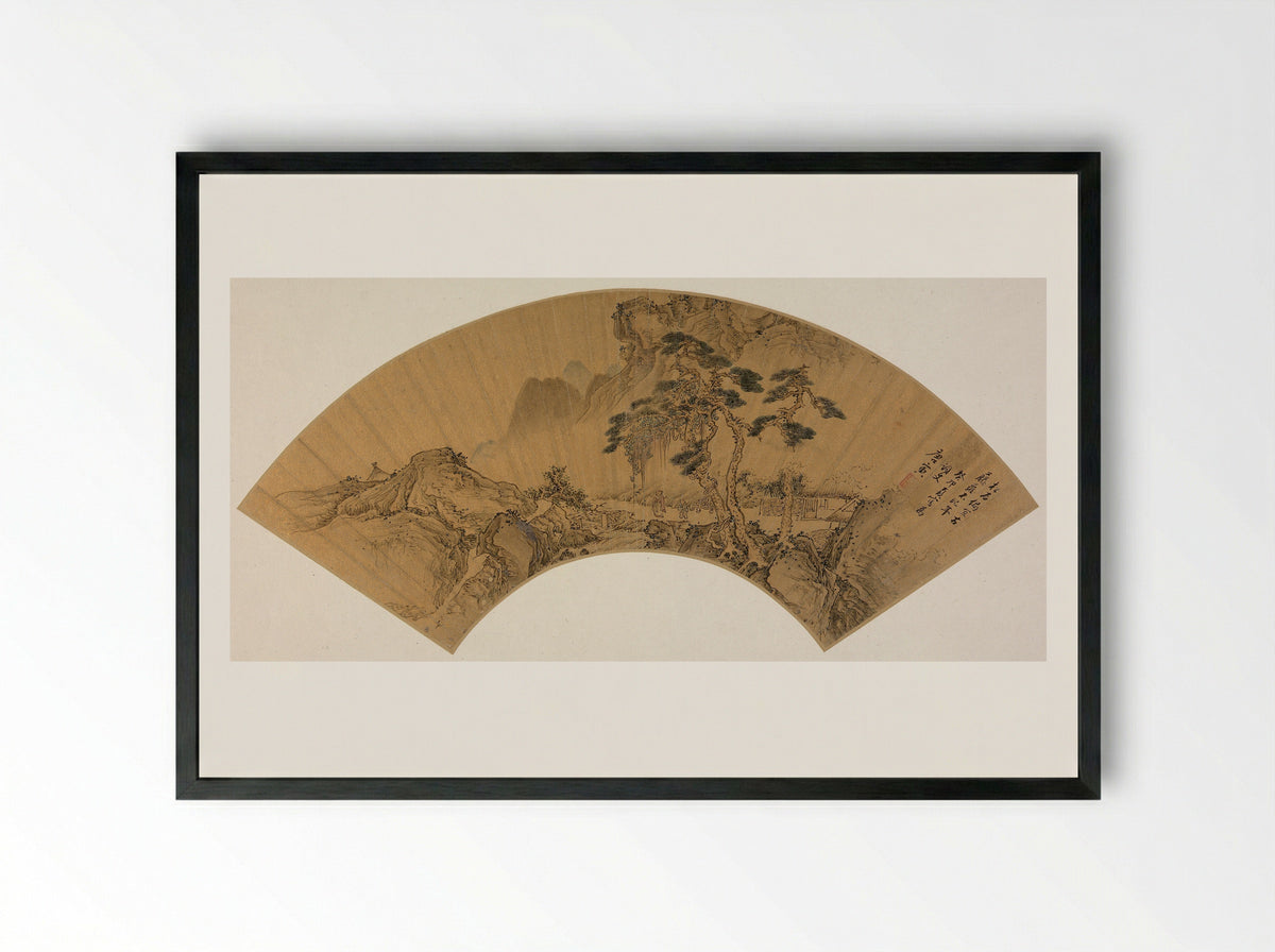 The Gathering at the Orchid Pavilion - Tang Yin - Framed Print Black